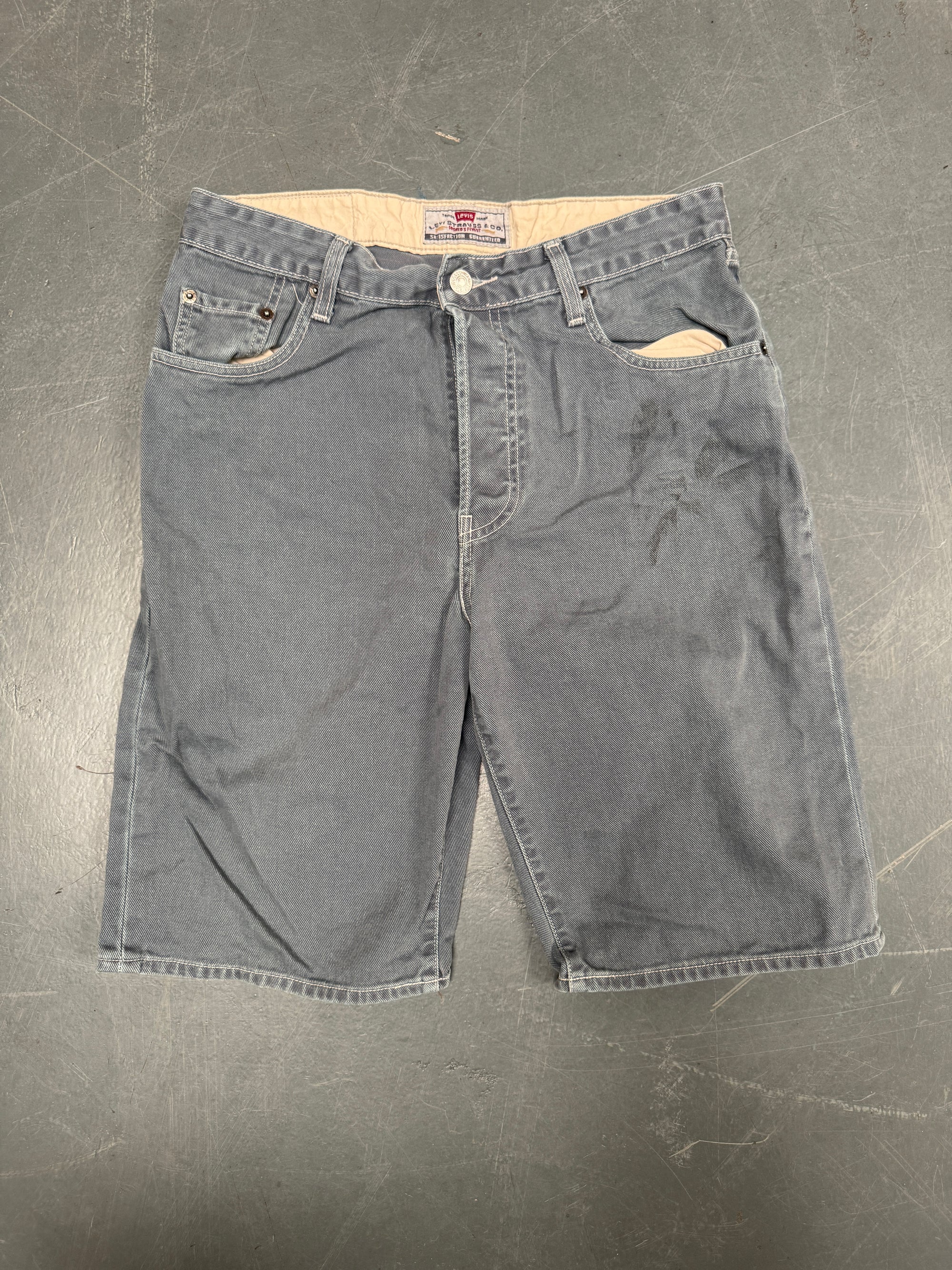 Vintage Ladies Levis Cut Off Denim Shorts - 90s Made - W 30 - SH559