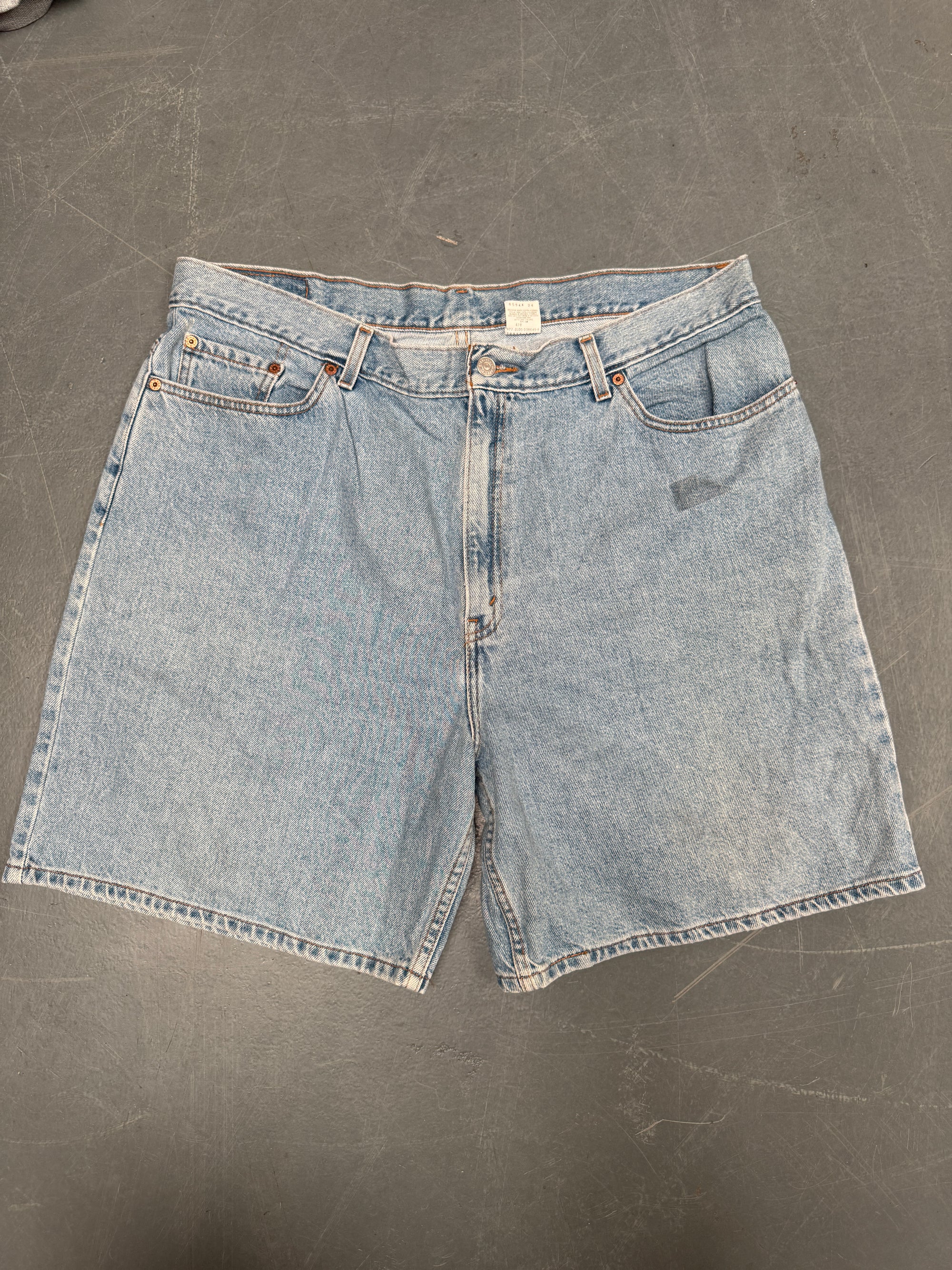 Vintage Ladies Levis Cut Off Denim Shorts - 90s Made - W 38 - SH560