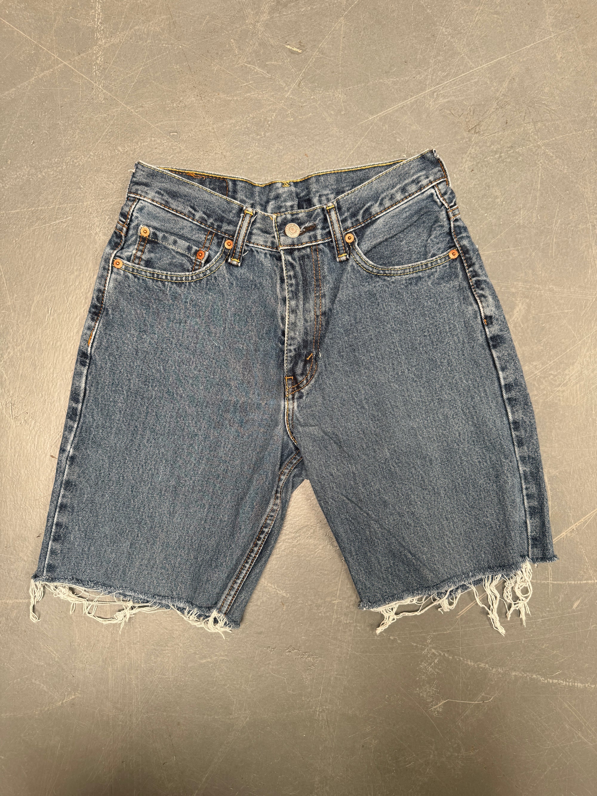 Vintage Ladies Levis Cut Off Denim Shorts - 90s Made - W 26 - SH571