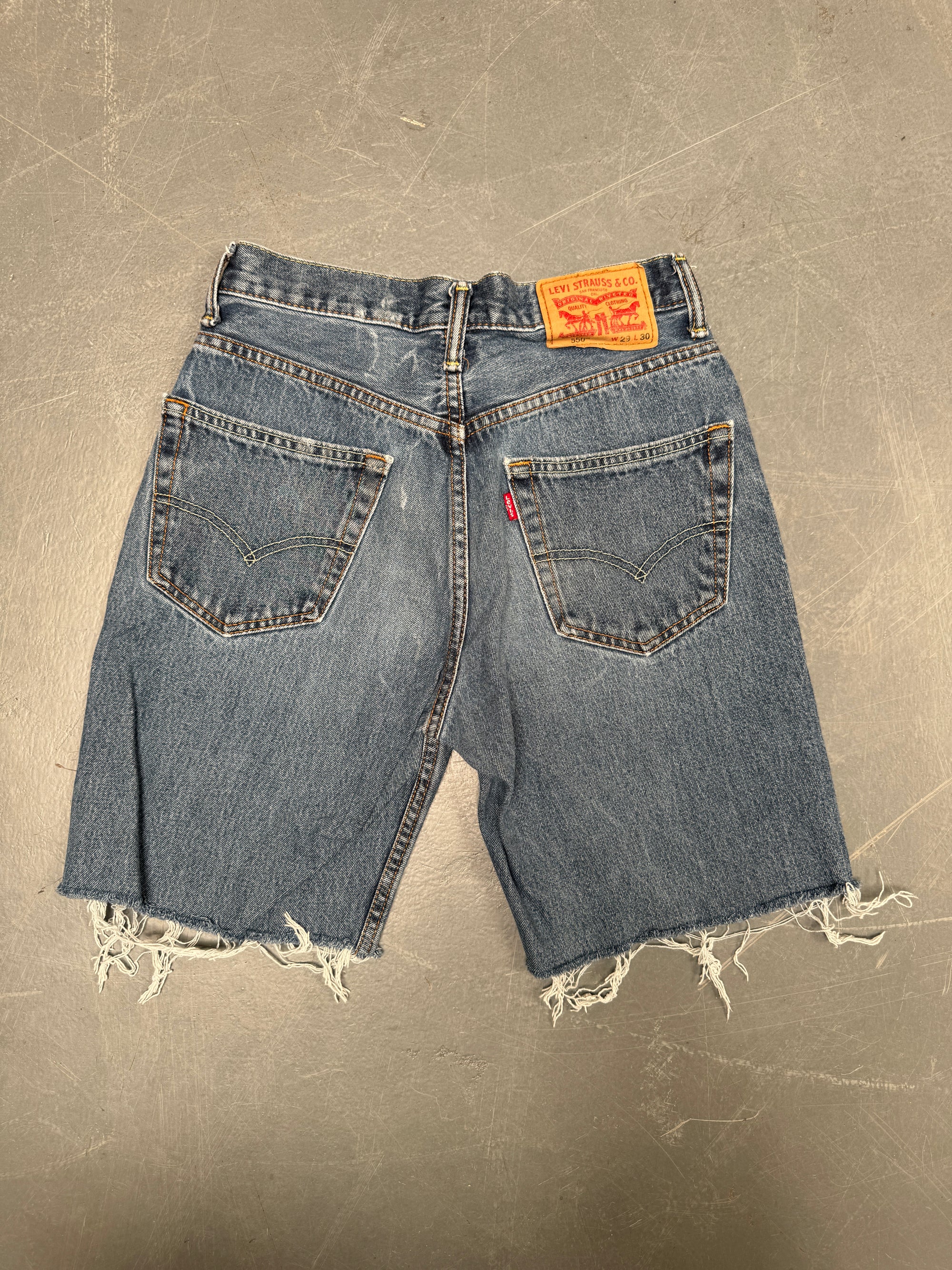 Vintage Ladies Levis Cut Off Denim Shorts - 90s Made - W 26 - SH571