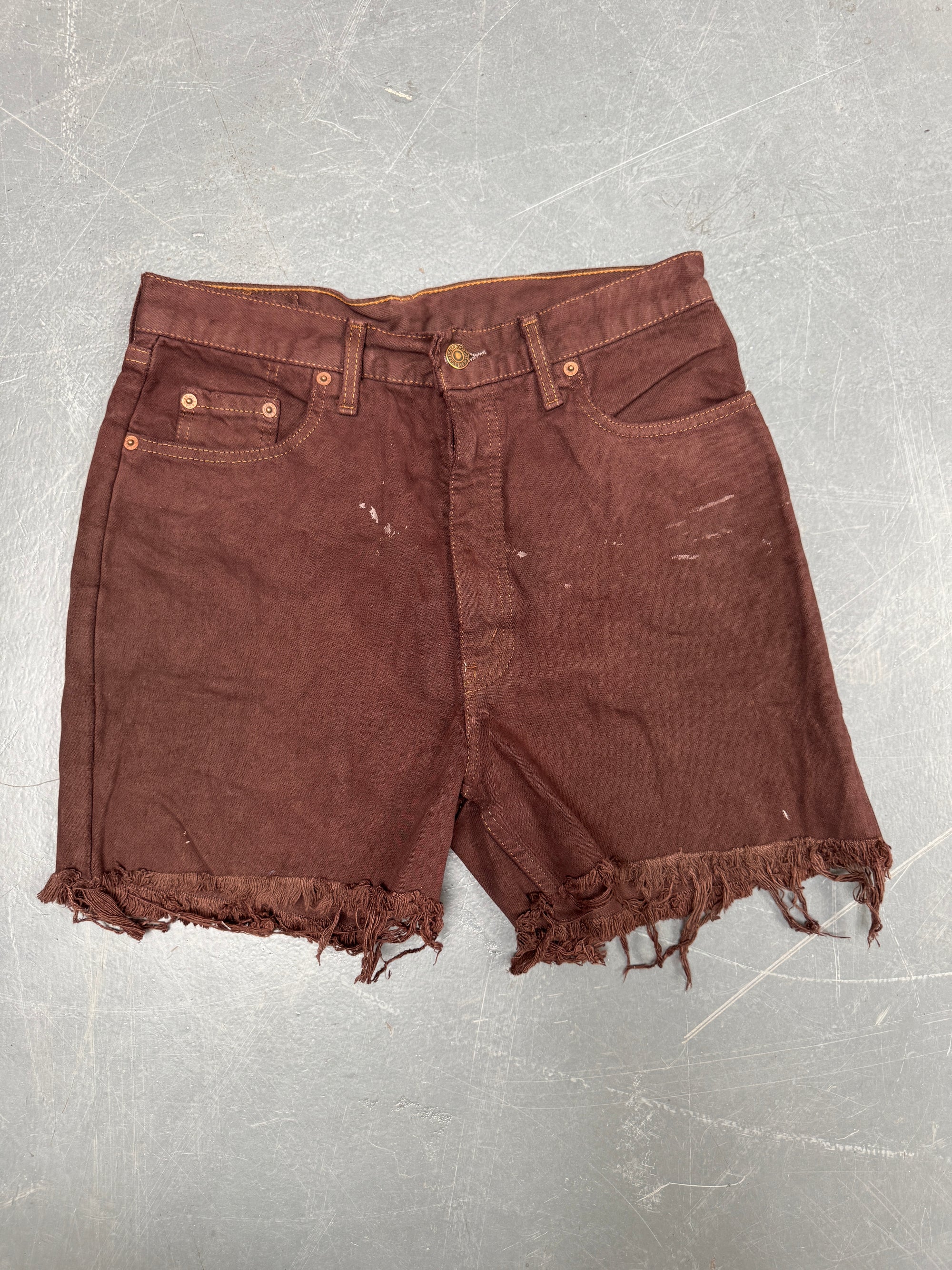 Vintage Ladies Levis Cut Off Denim Shorts - 90s Made - W 29 - SH573