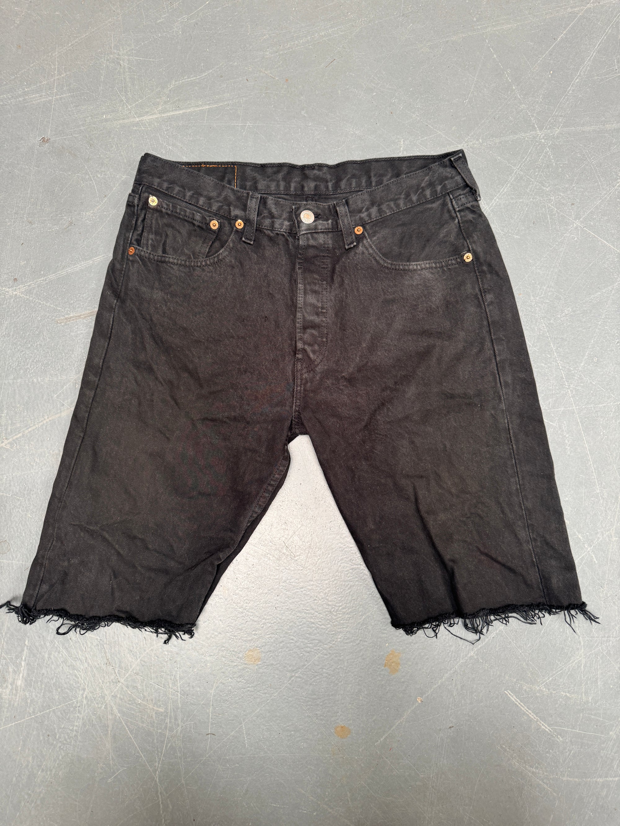 Vintage Levis Cut Off Denim Shorts - 90s Made - W 30 - SH578