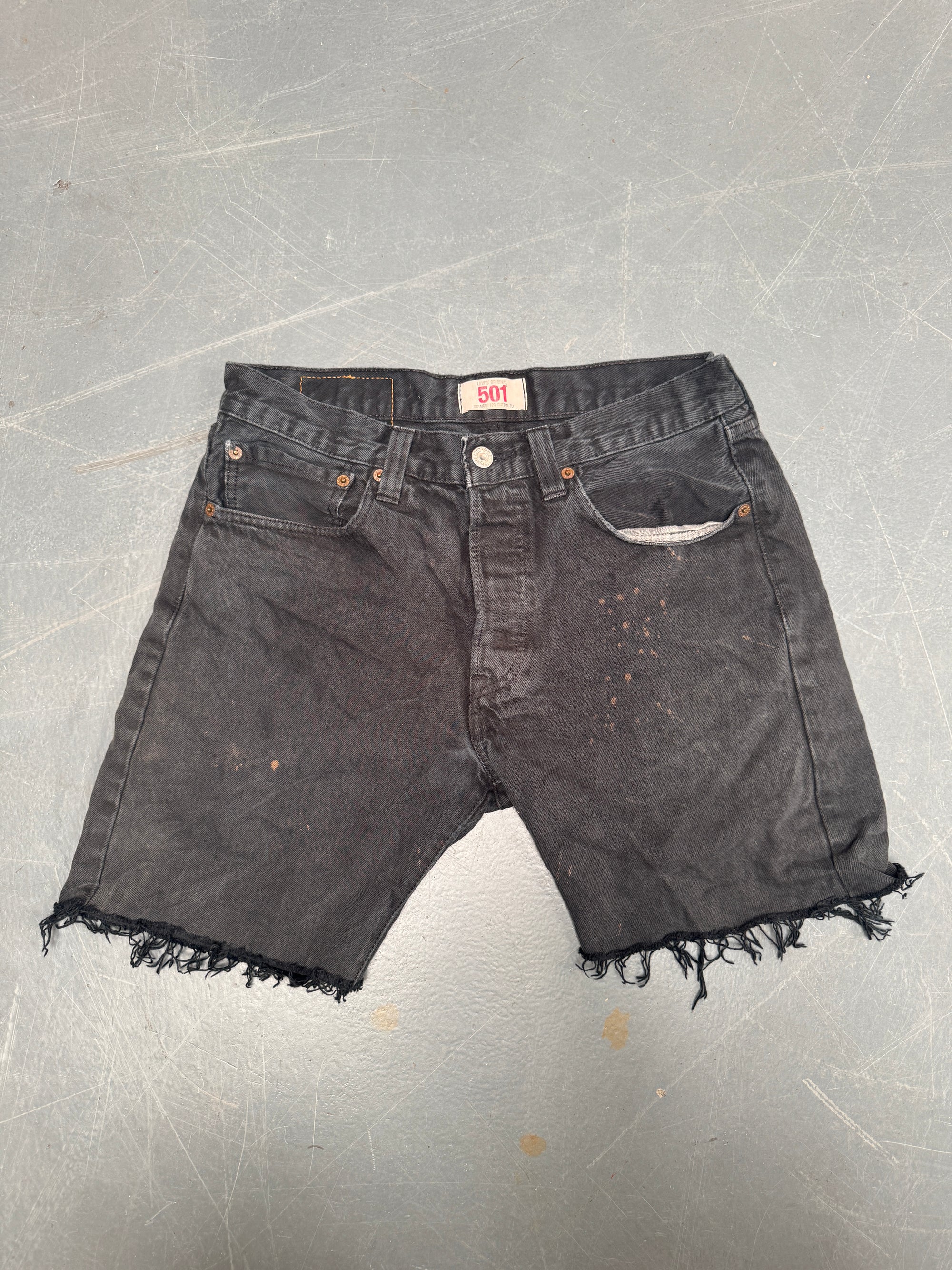 Vintage Levis Cut Off Denim Shorts - 90s Made - W 30 - SH584