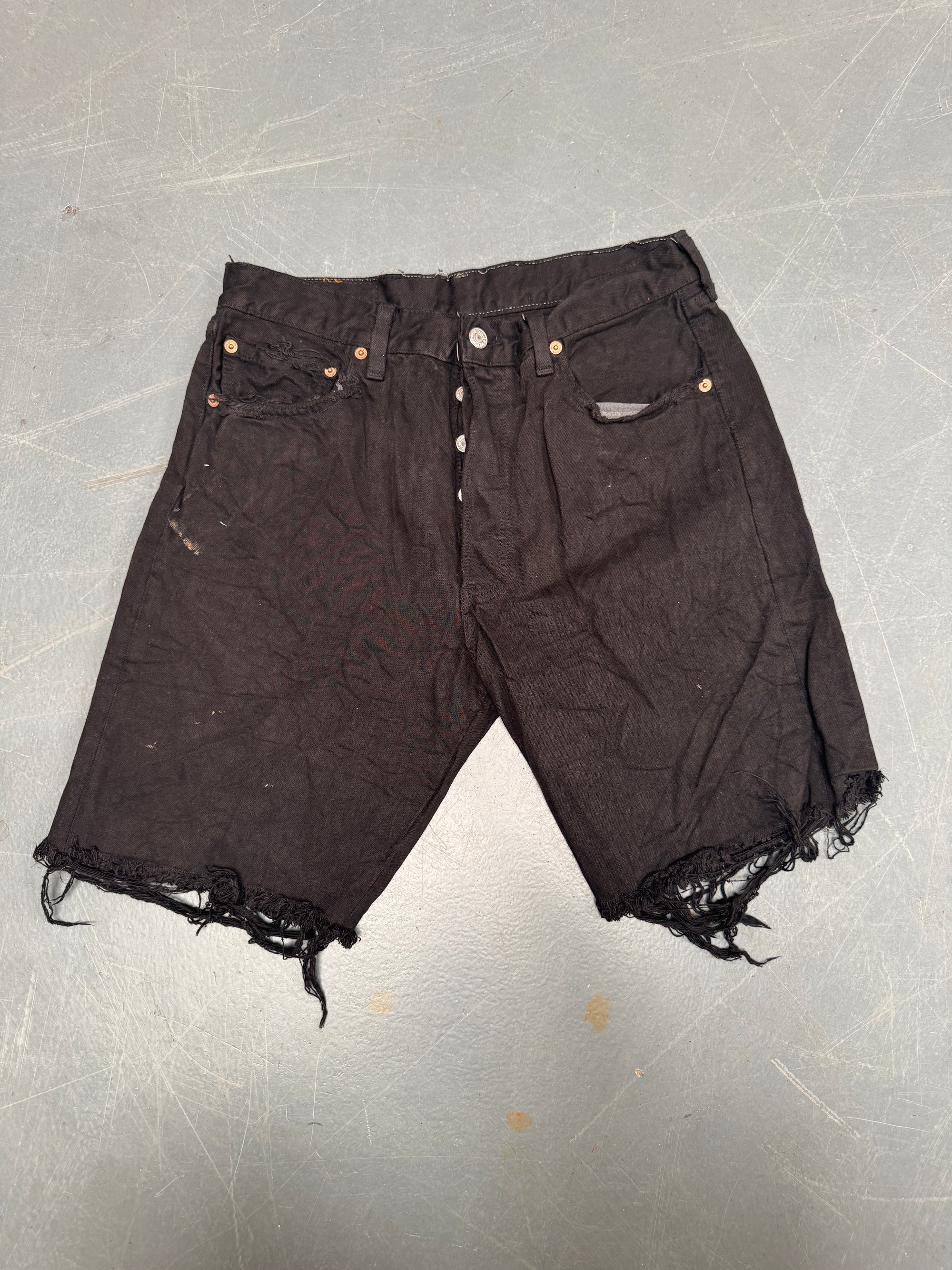 Vintage Levis Cut Off Denim Shorts - 90s Made - W 30 - SH593