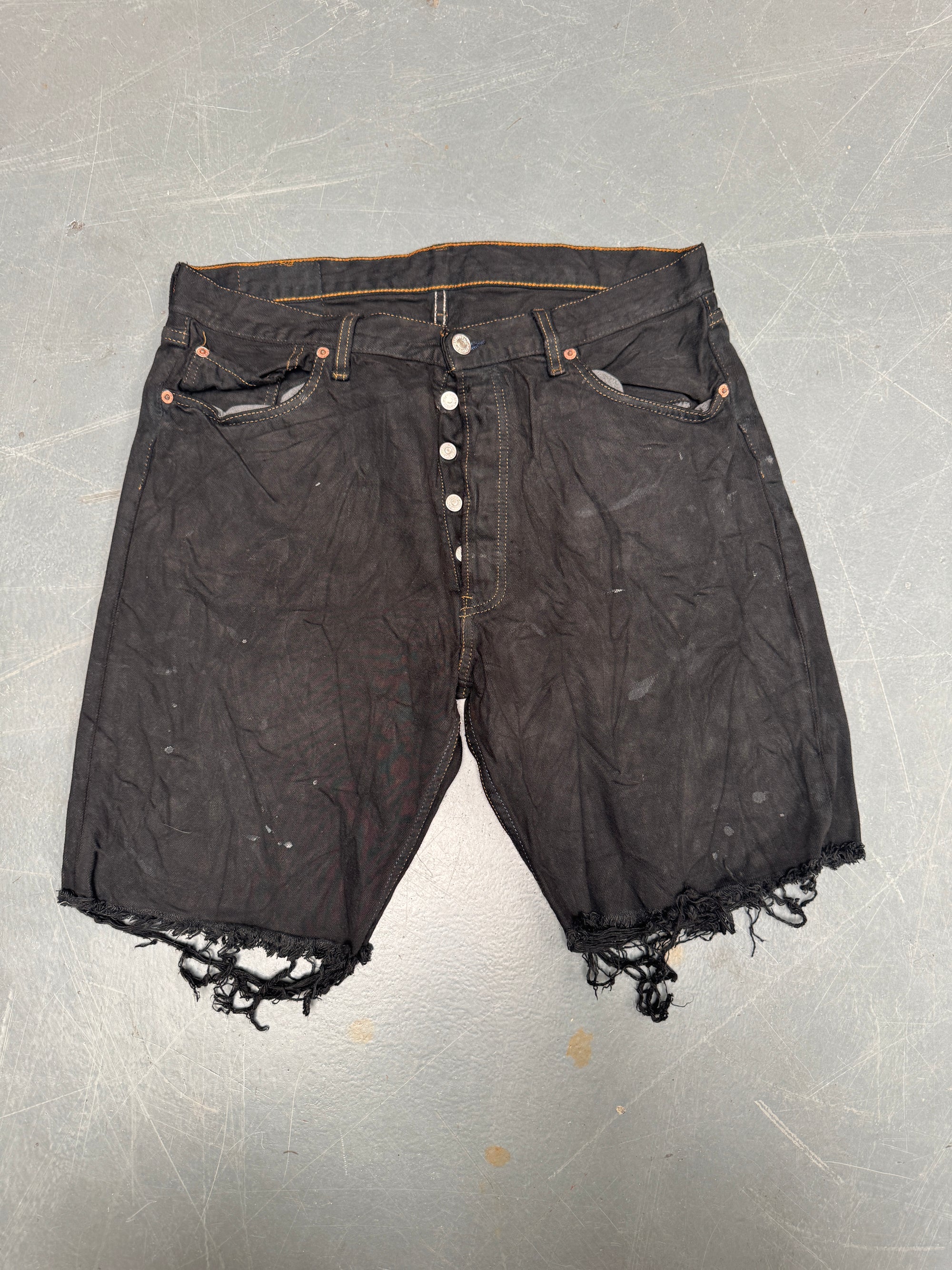 Vintage Levis Cut Off Denim Shorts - 90s Made - W 32 - SH594