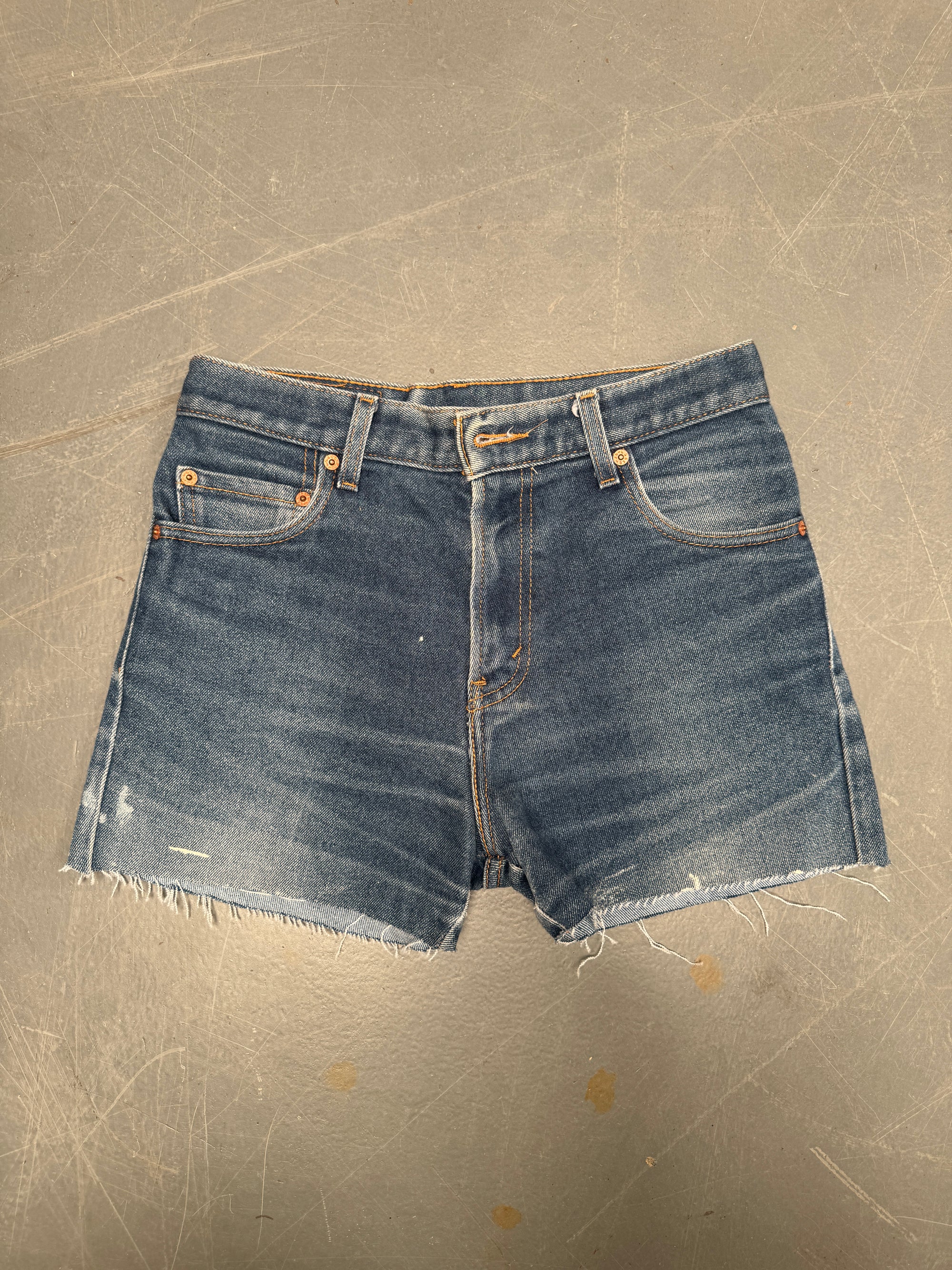 Vintage Levis Cut Off Denim Shorts - 90s Made - W 28 - SH602