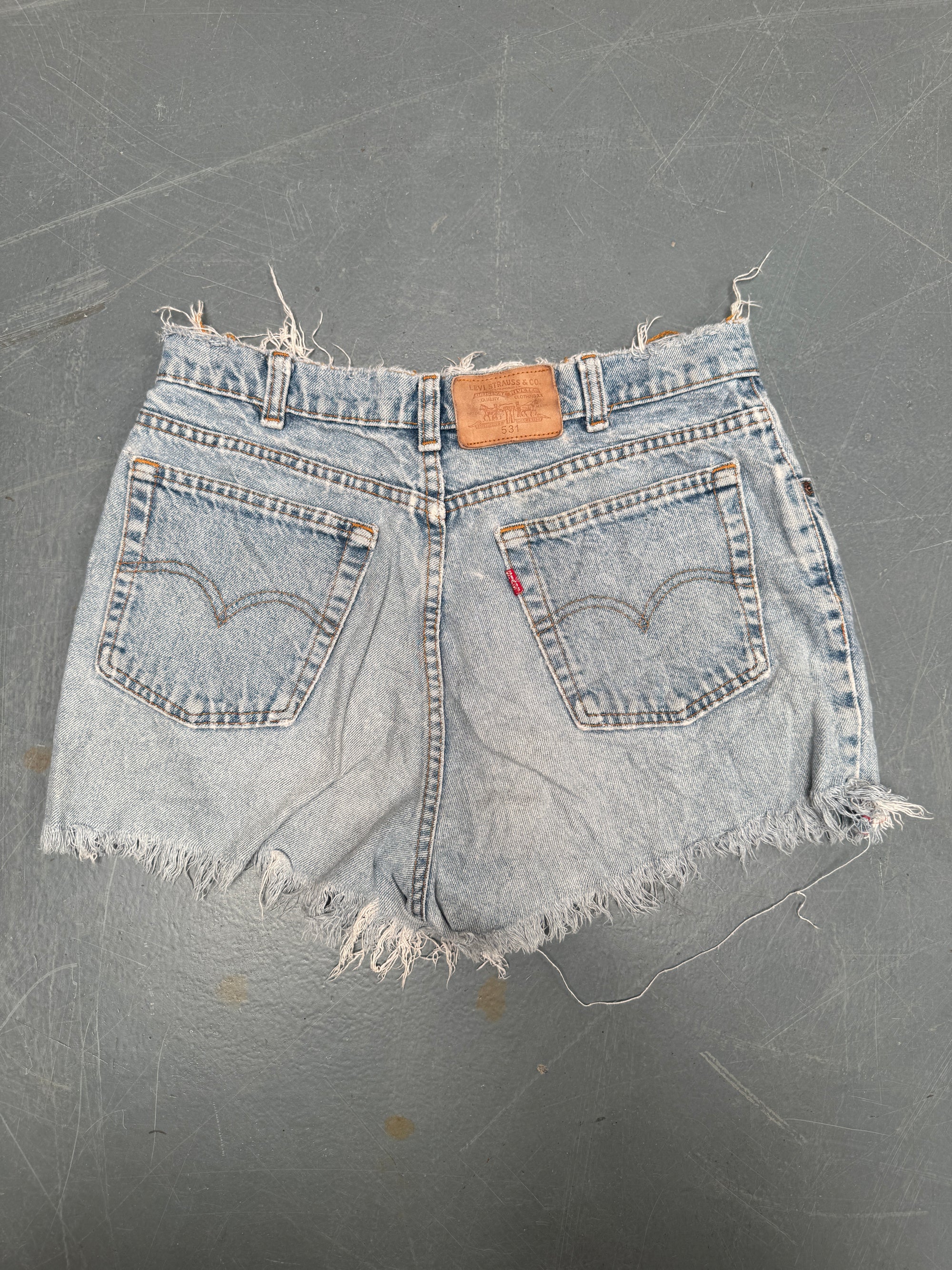 Vintage Levis Cut Off Denim Shorts - 90s Made - W 30 - SH603
