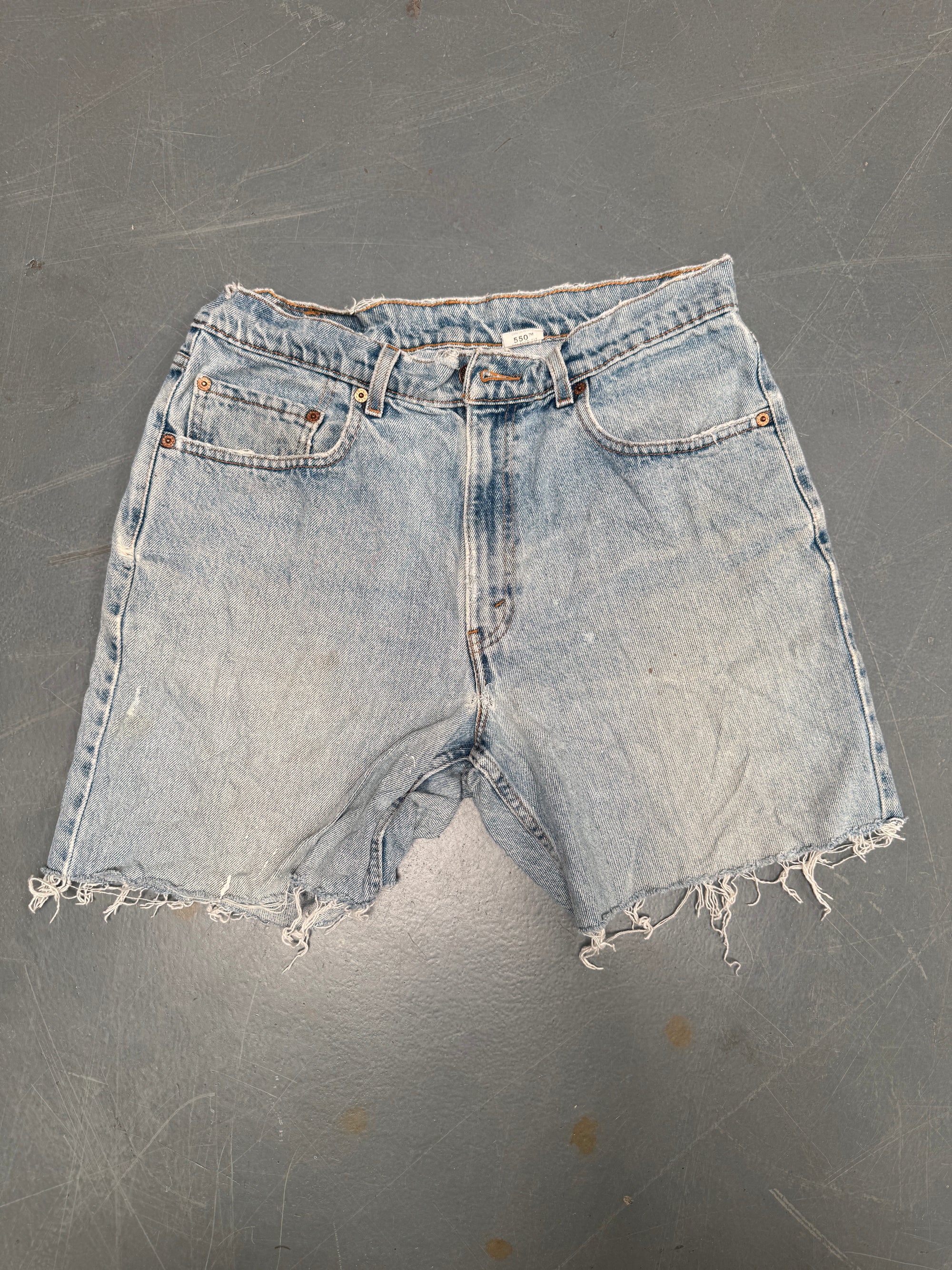 Vintage Levis Cut Off Denim Shorts - 90s Made - W 30 - SH605