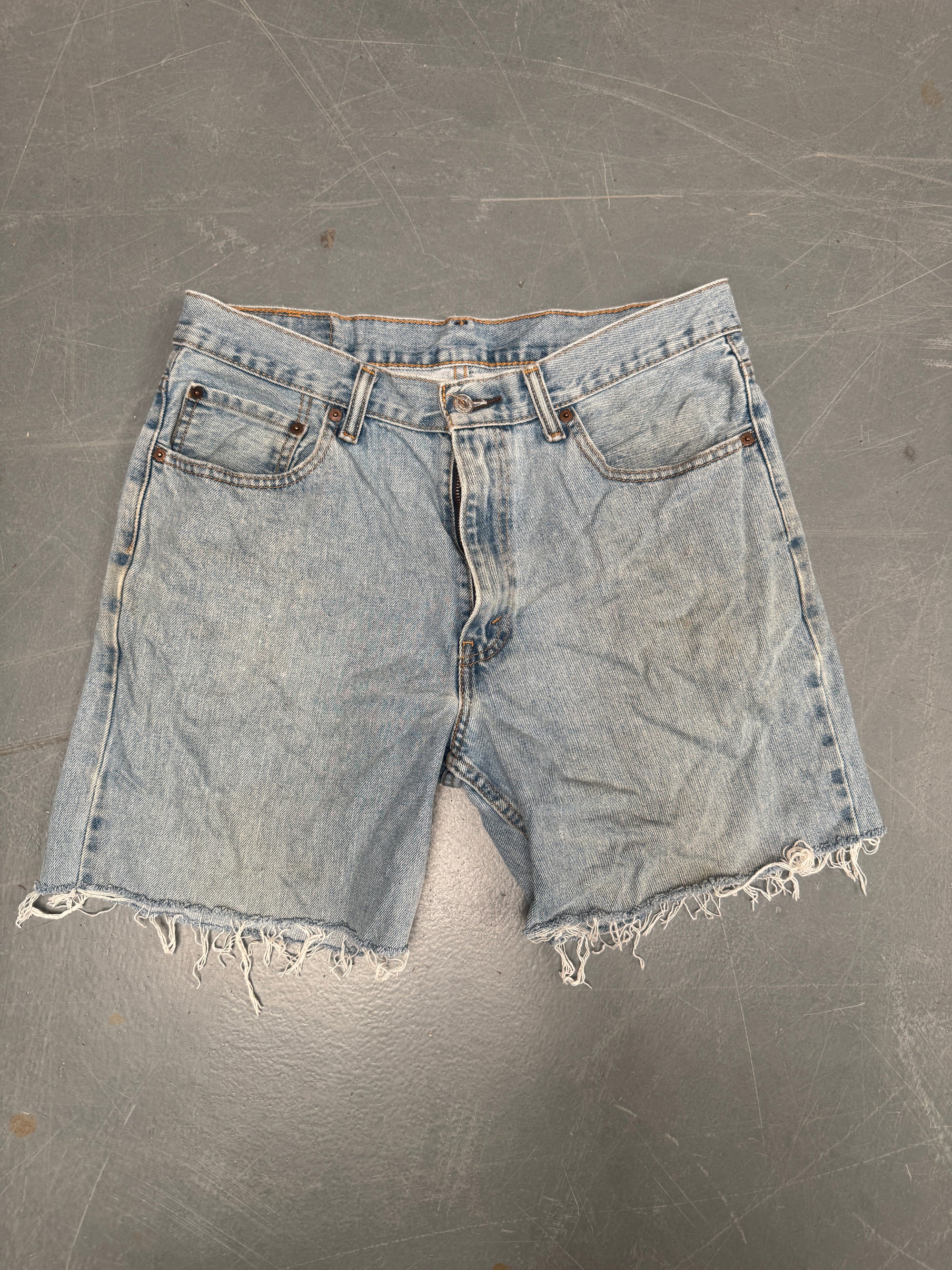 Vintage Levis Cut Off Denim Shorts - 90s Made - W 32 - SH628