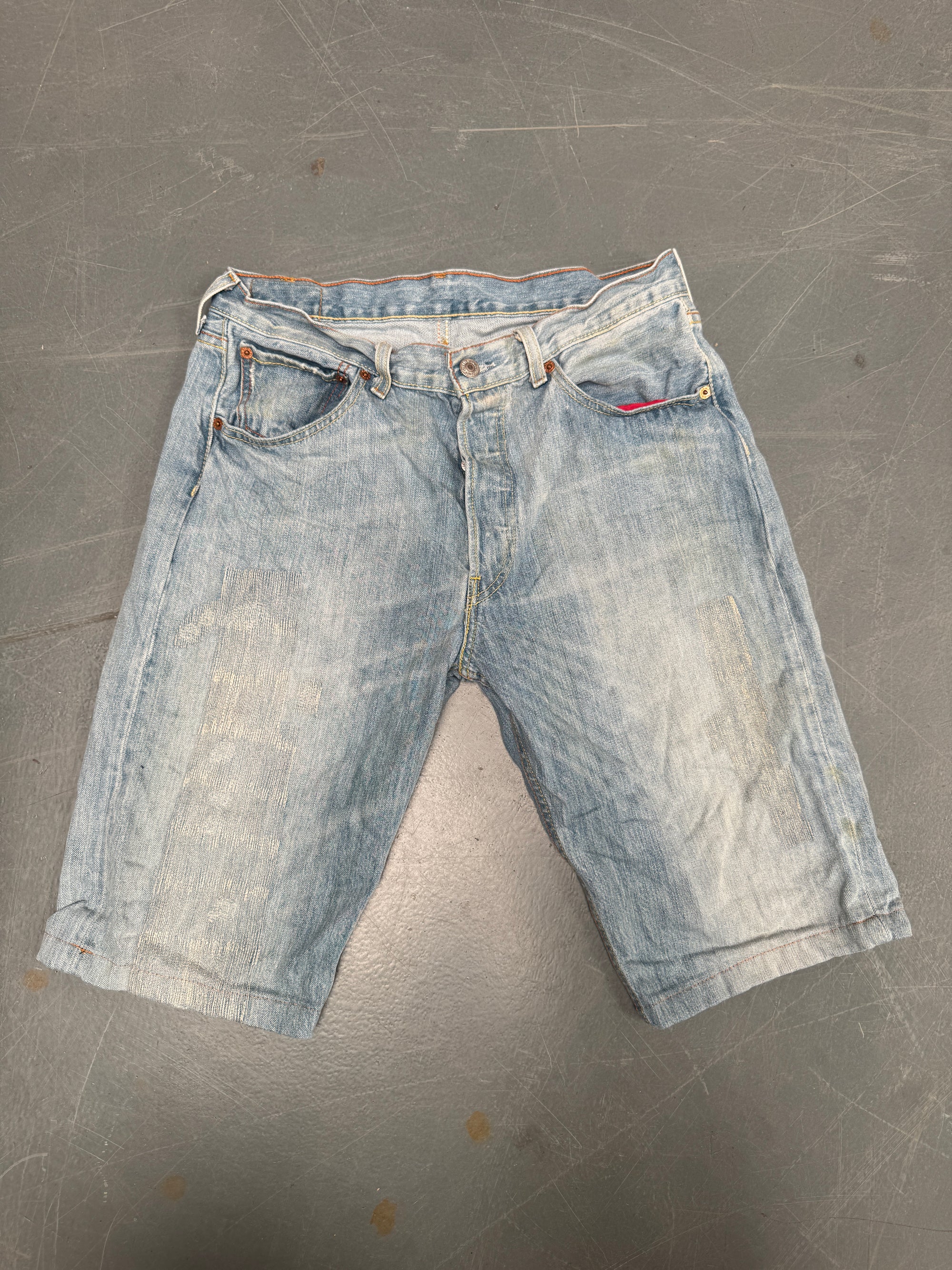 Vintage Levis Cut Off Denim Shorts - 90s Made - W 30 - SH635