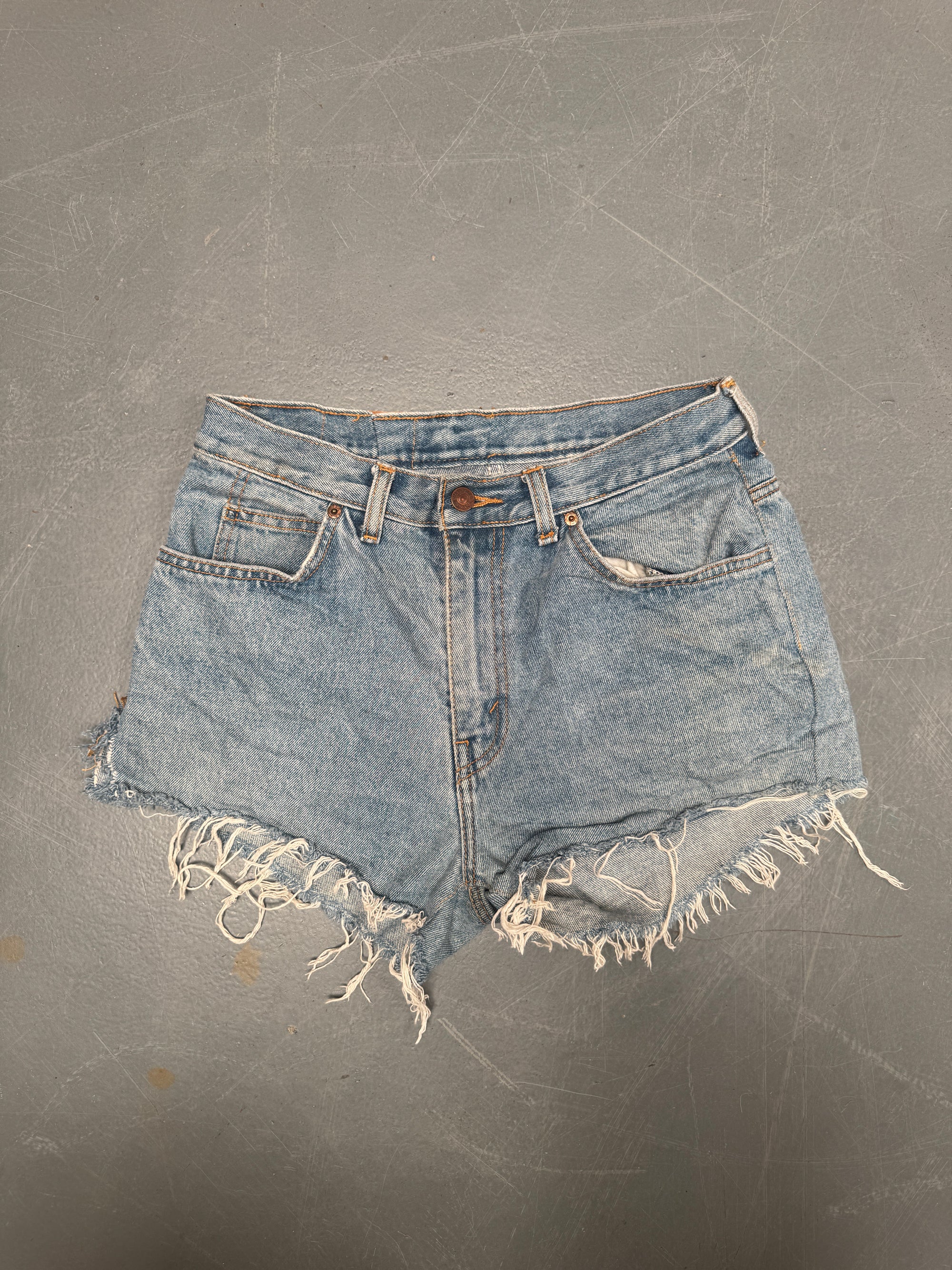Vintage Levis Cut Off Denim Shorts - 90s Made - W 28 - SH661