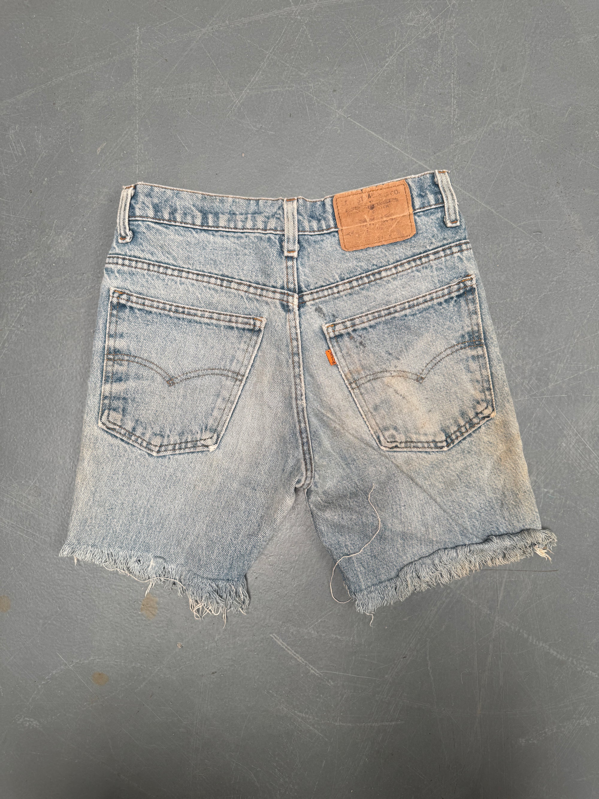 Vintage Levis Cut Off Denim Shorts - 90s Made - W 28 - SH662