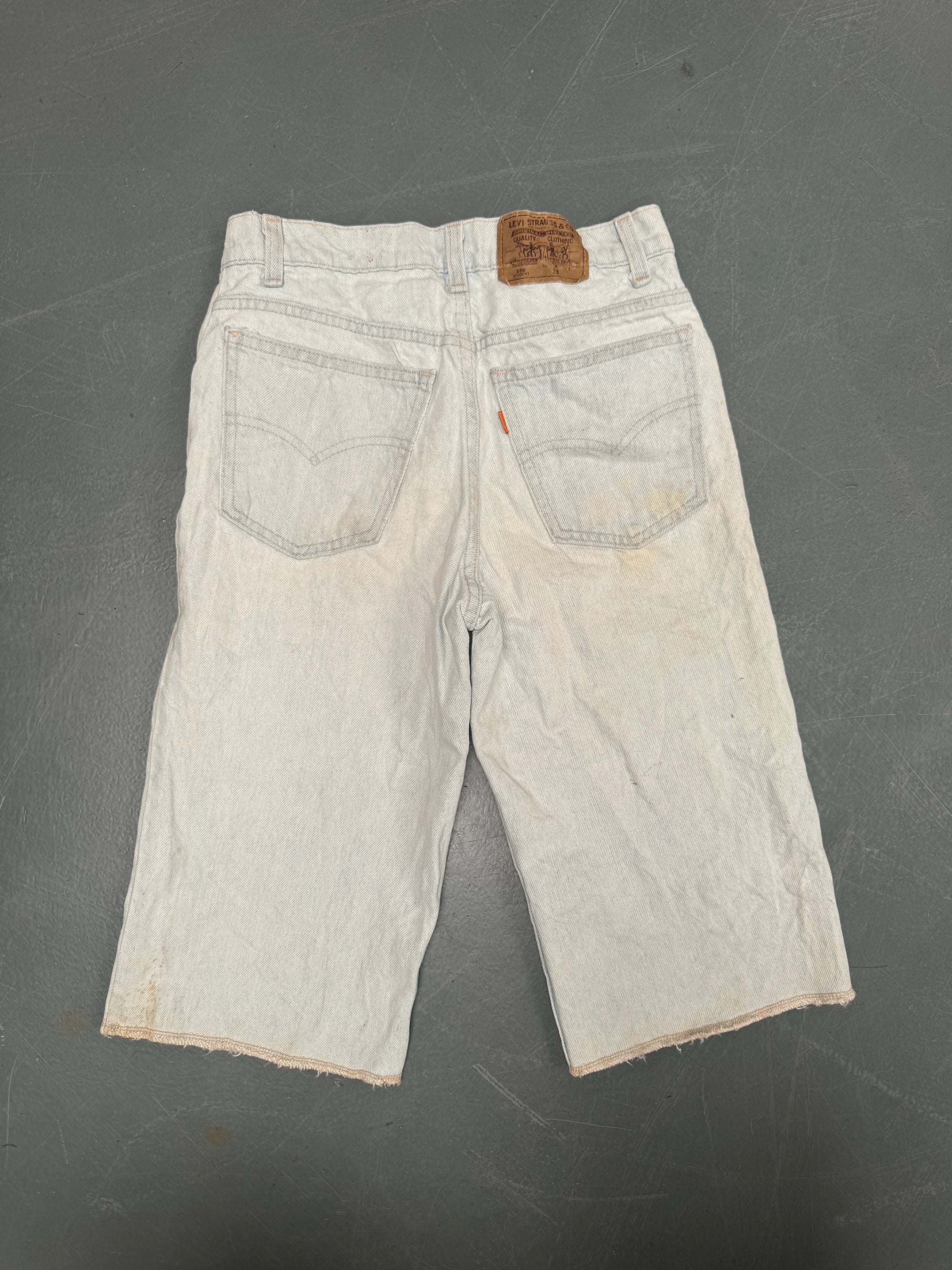 Vintage Levis Cut Off Denim Shorts - 90s Made - W 26 - SH664