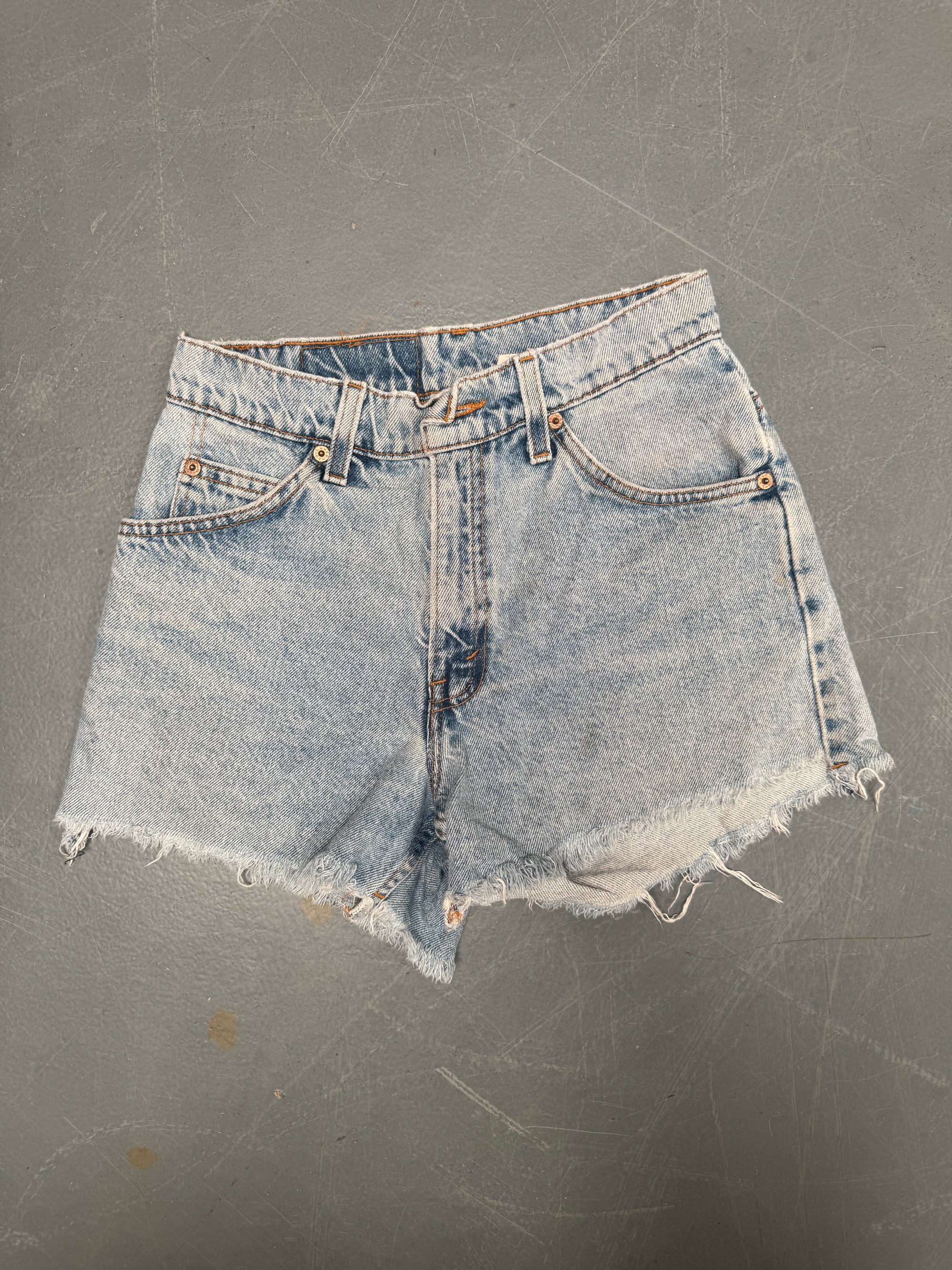 Vintage Levis Cut Off Denim Shorts - 90s Made - W 26 - SH668