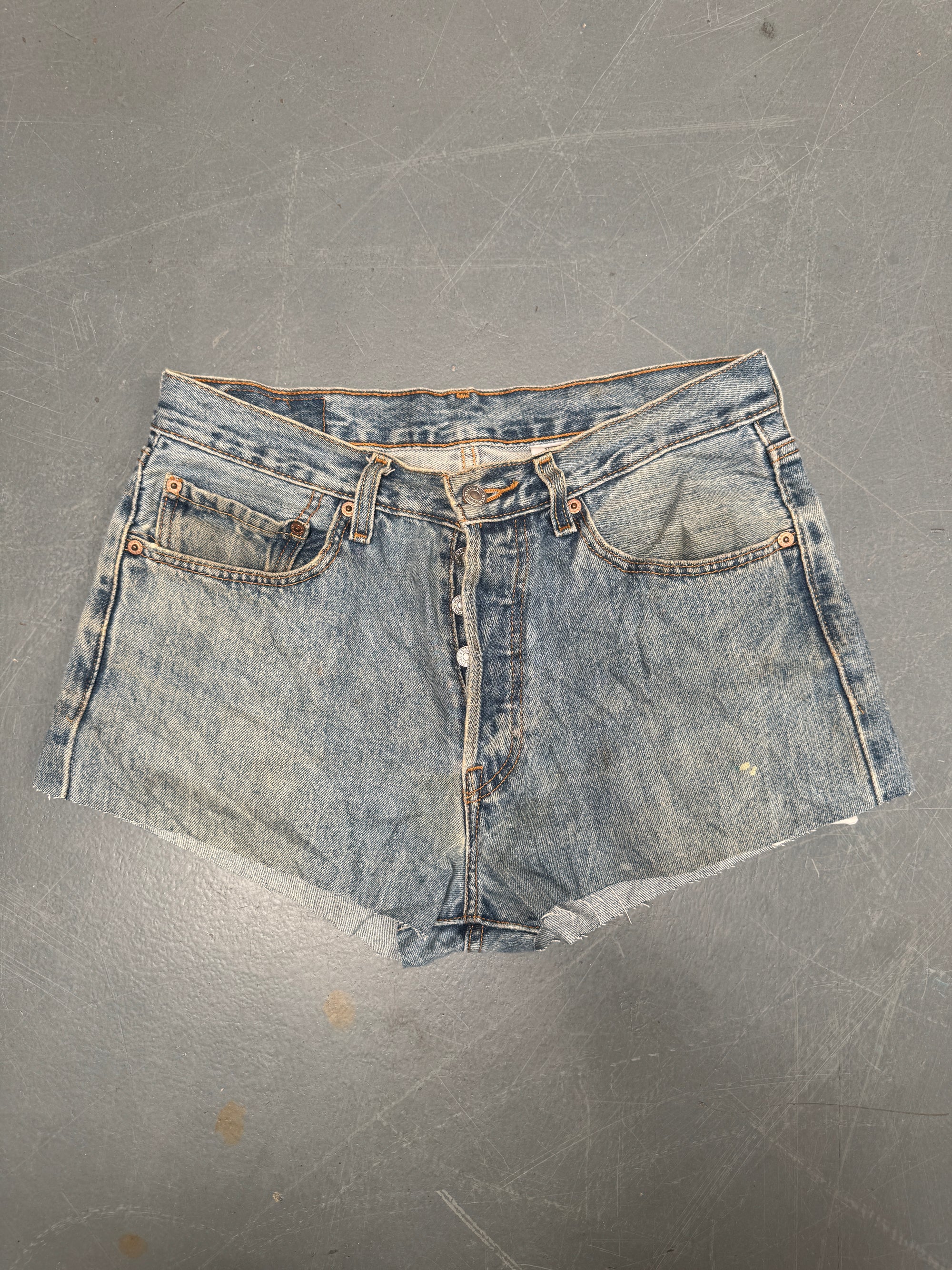 Vintage Levis Cut Off Denim Shorts - 90s Made - W 30 - SH671