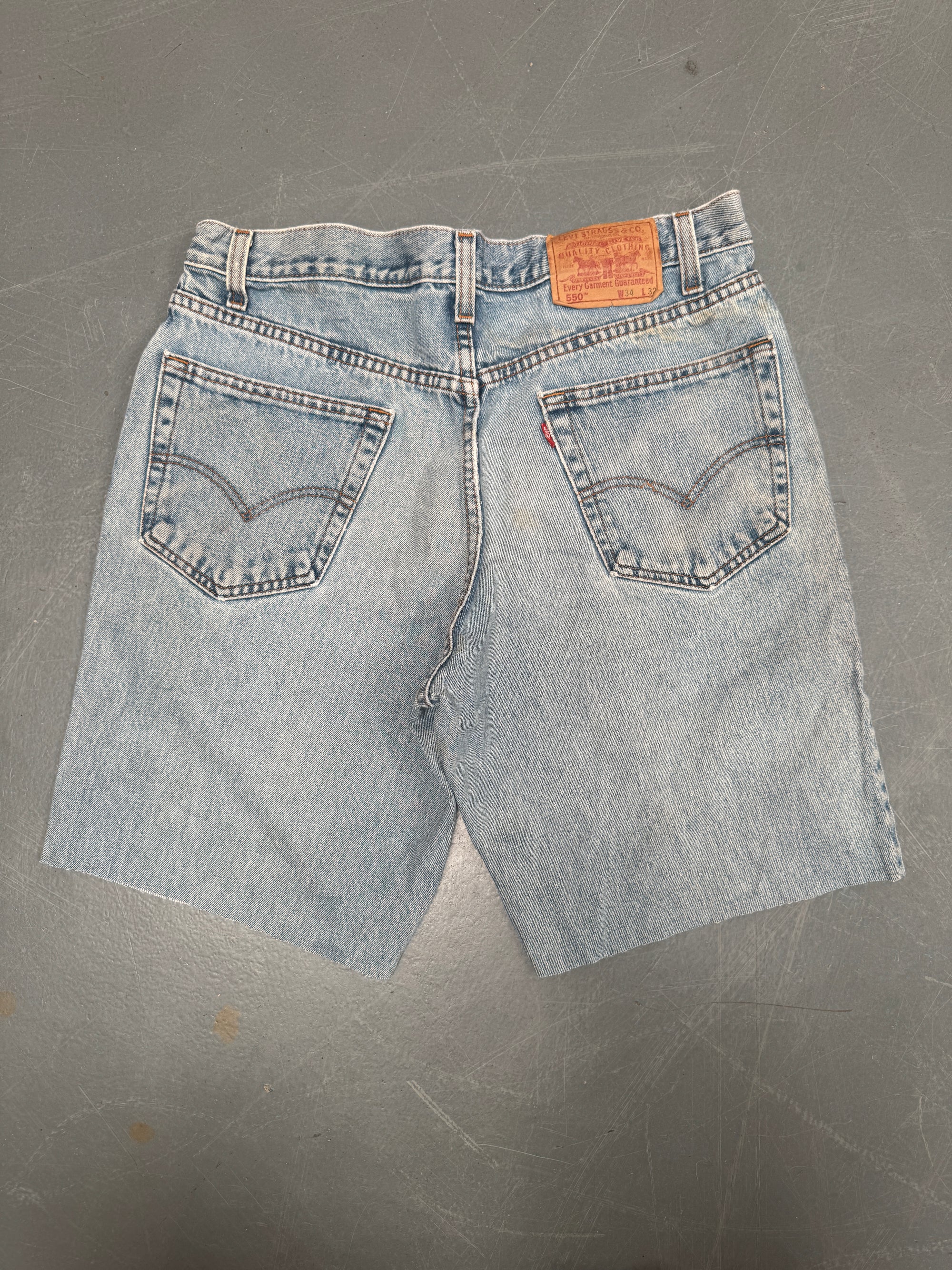 Vintage Levis Cut Off Denim Shorts - 90s Made - W 30 - SH672