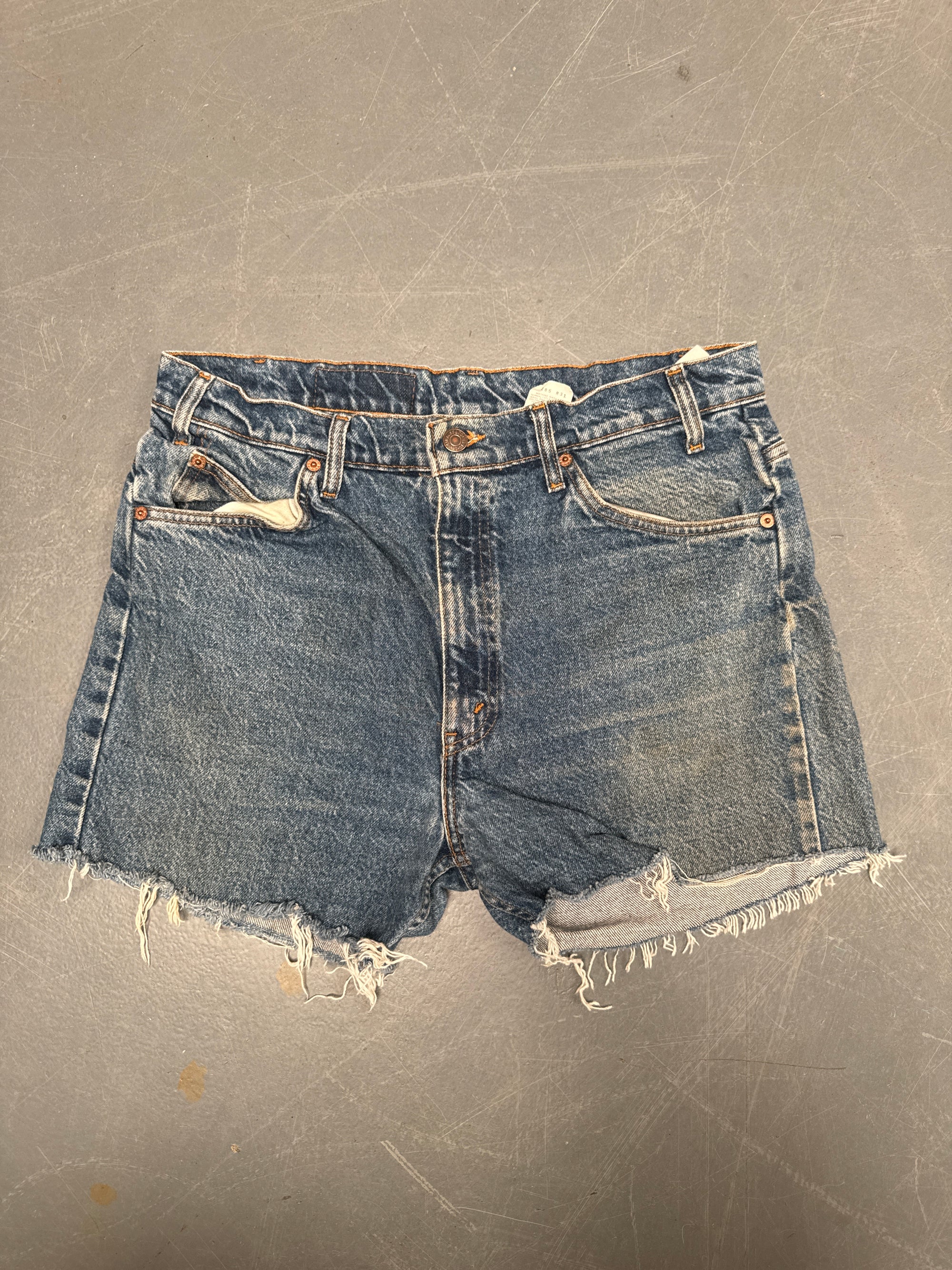 Vintage Levis Cut Off Denim Shorts - 90s Made - W 32 - SH678