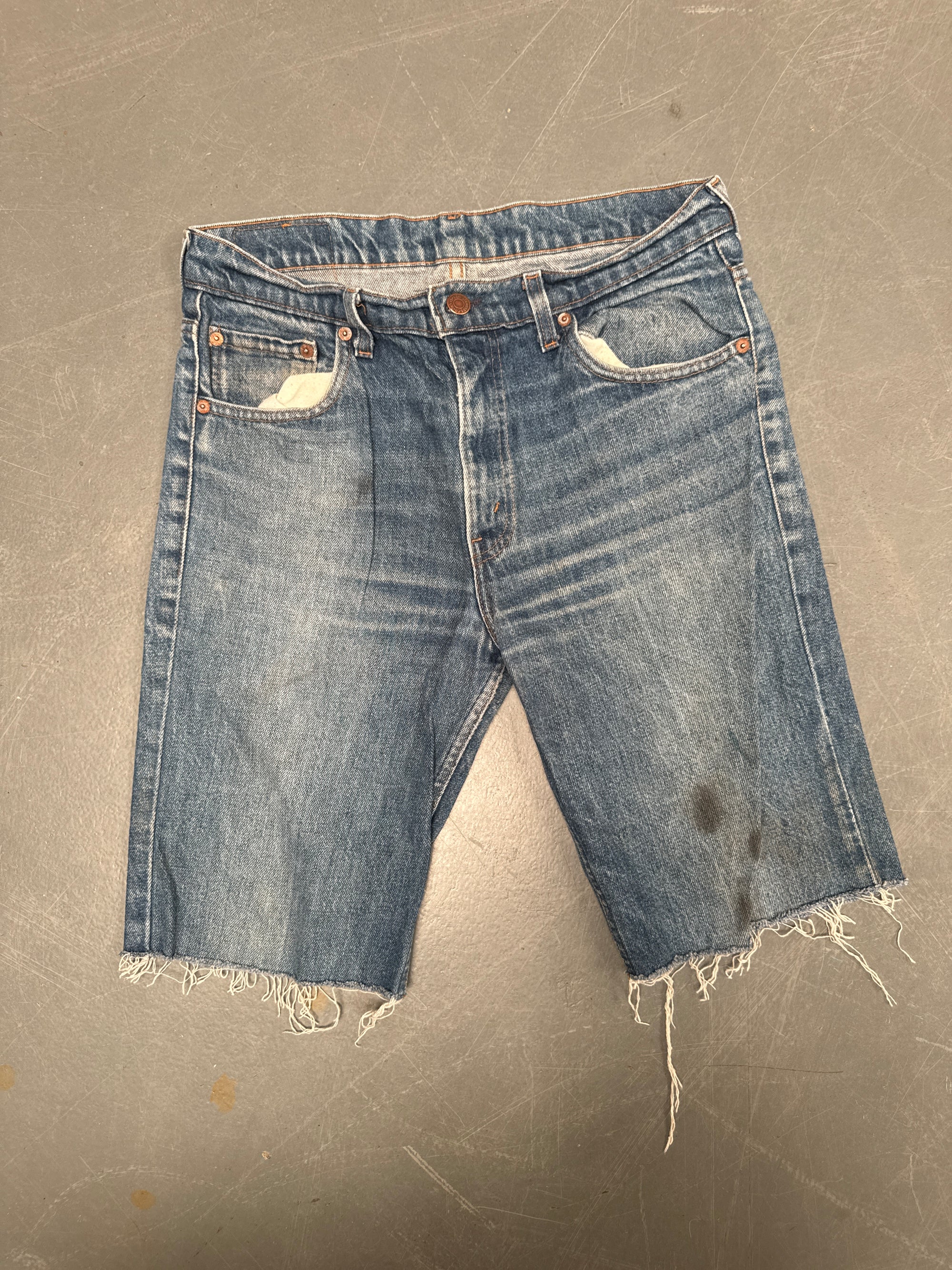 Vintage Levis Cut Off Denim Shorts - 90s Made - W 30 - SH683