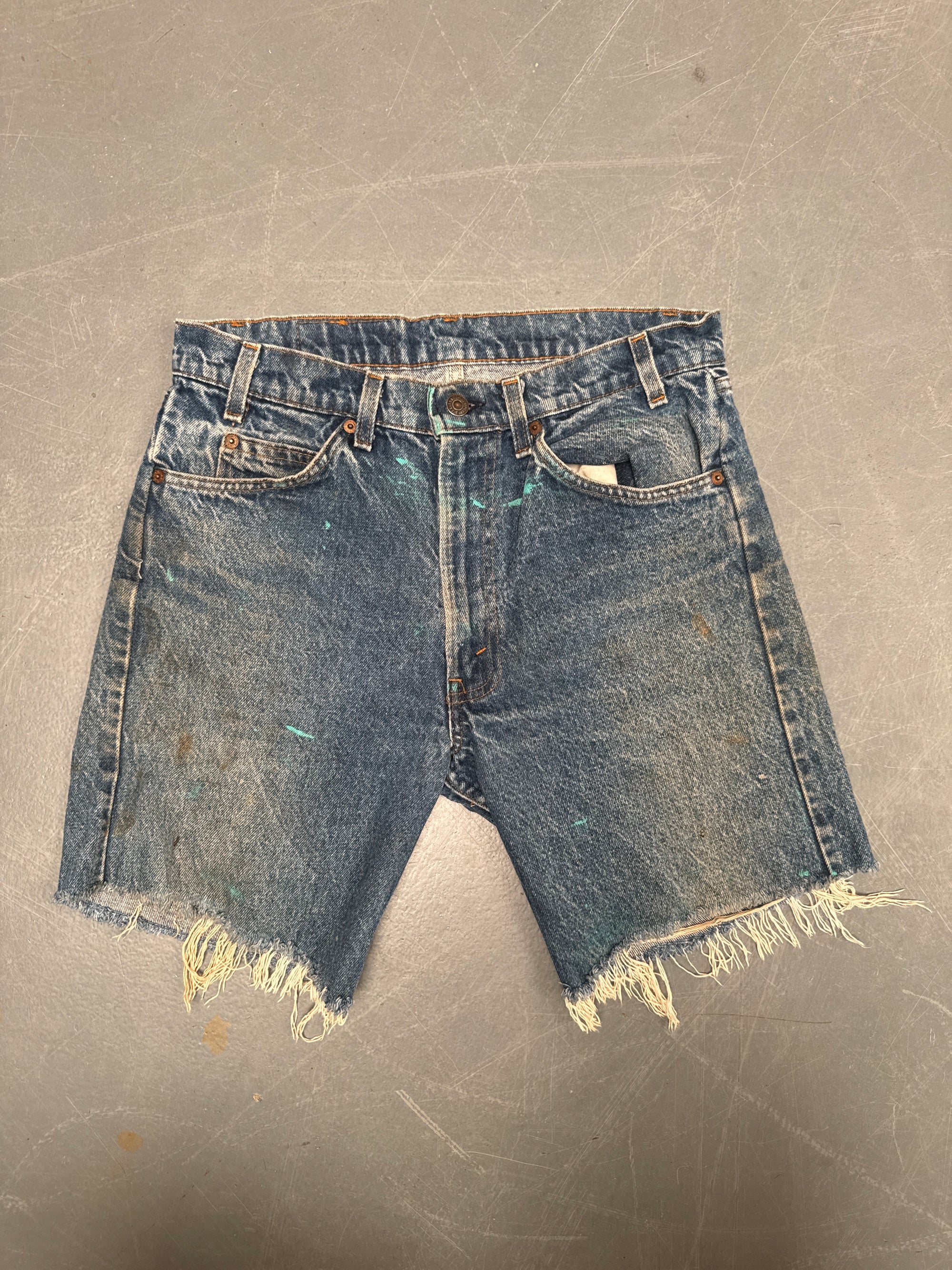 Vintage Levis Cut Off Denim Shorts - 90s Made - W 30 - SH687