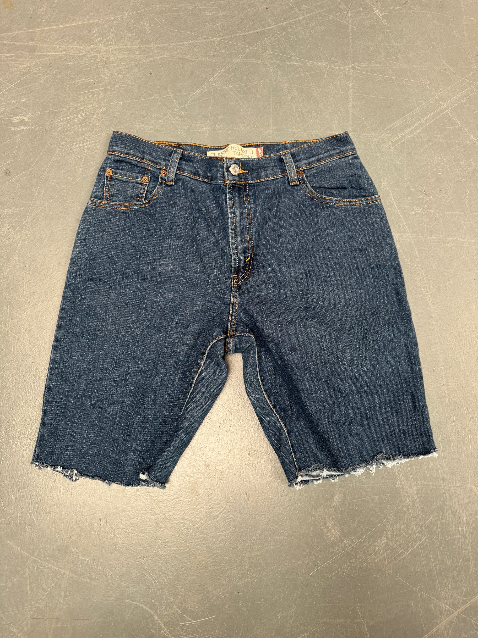 Vintage Levis Cut Off Denim Shorts - 90s Made - W 31 - SH704