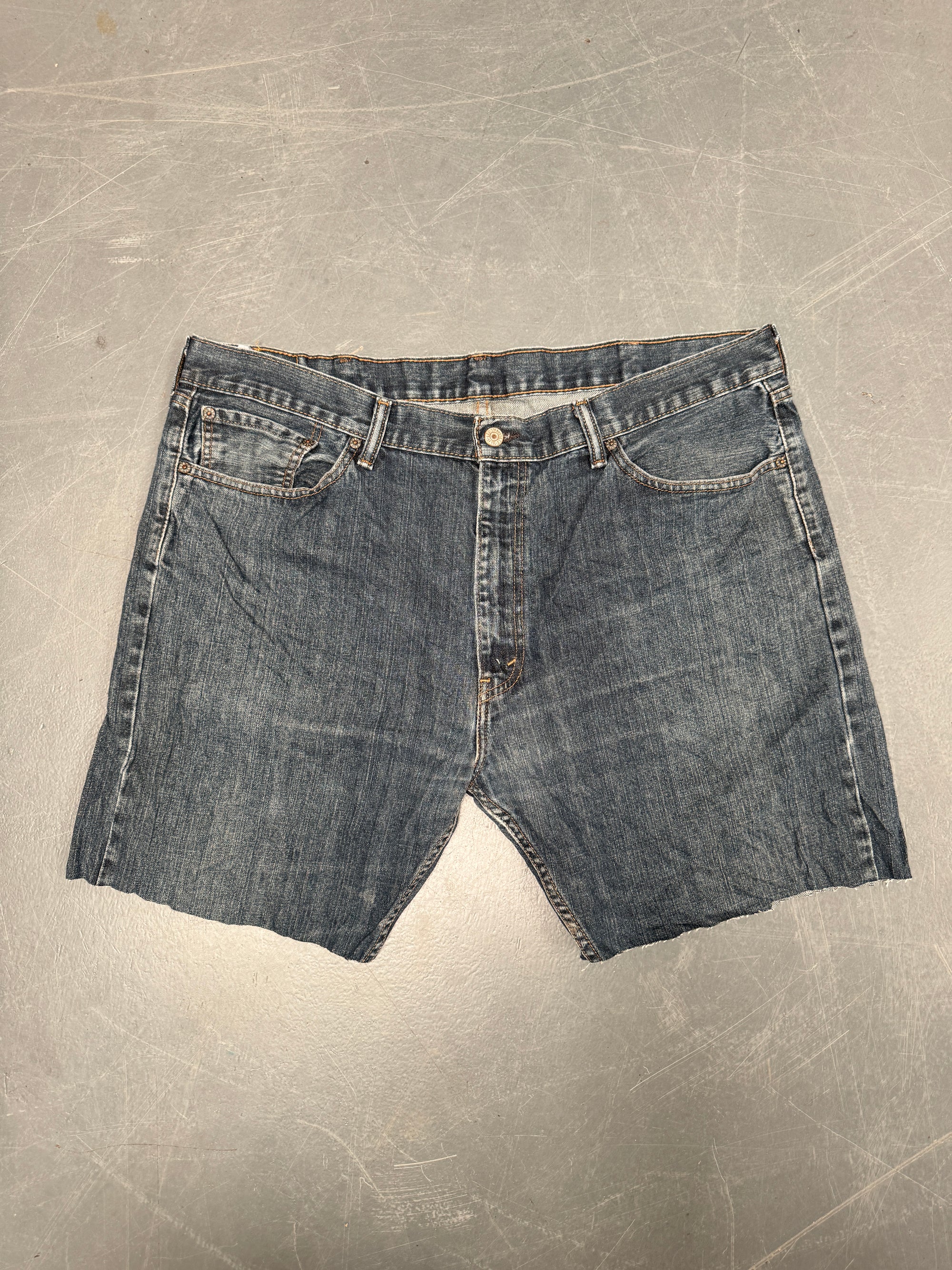 Vintage Levis Cut Off Denim Shorts - 90s Made - W 40 - SH709