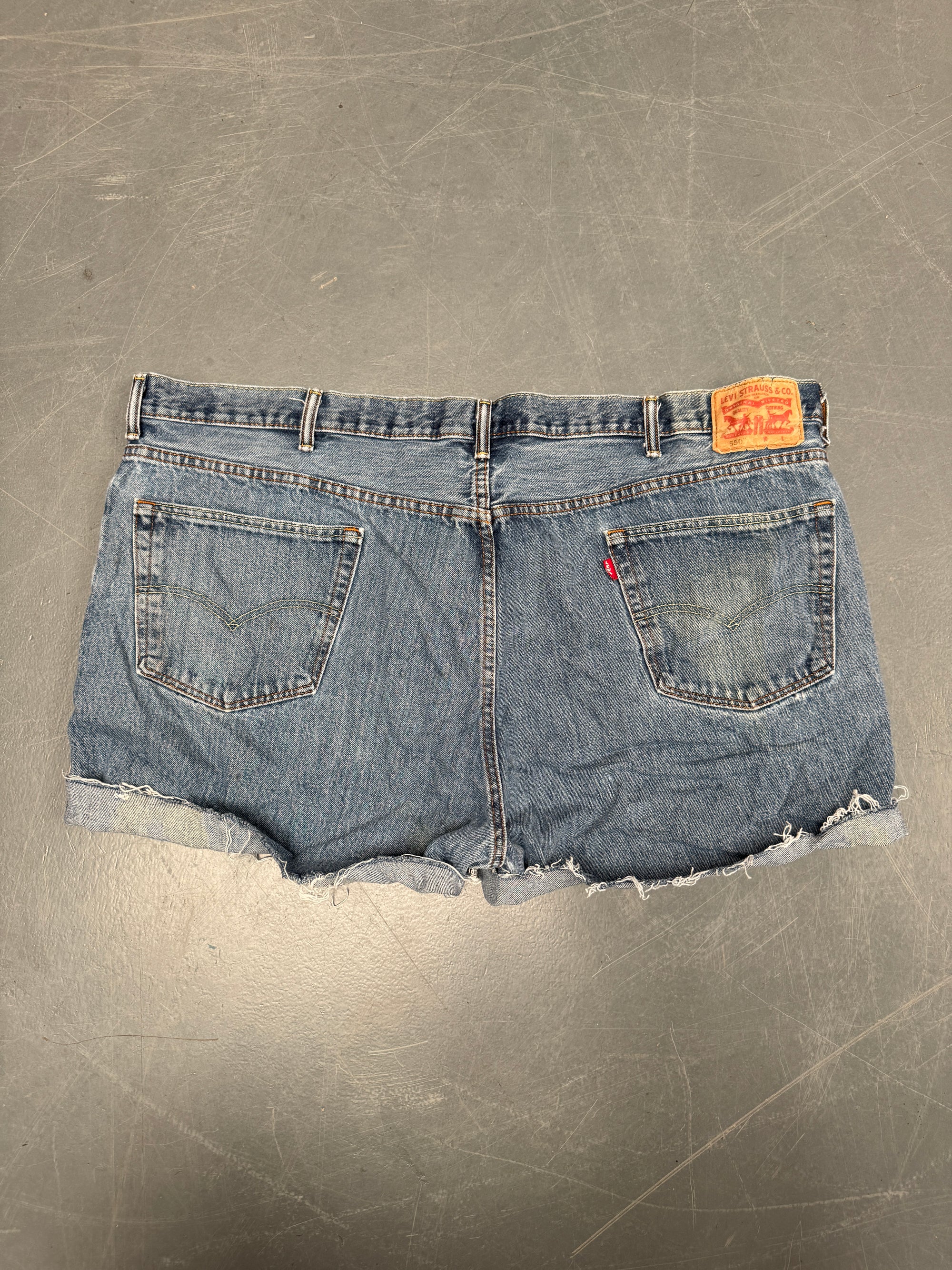 Vintage Levis Cut Off Denim Shorts - 90s Made - W 50 - SH715