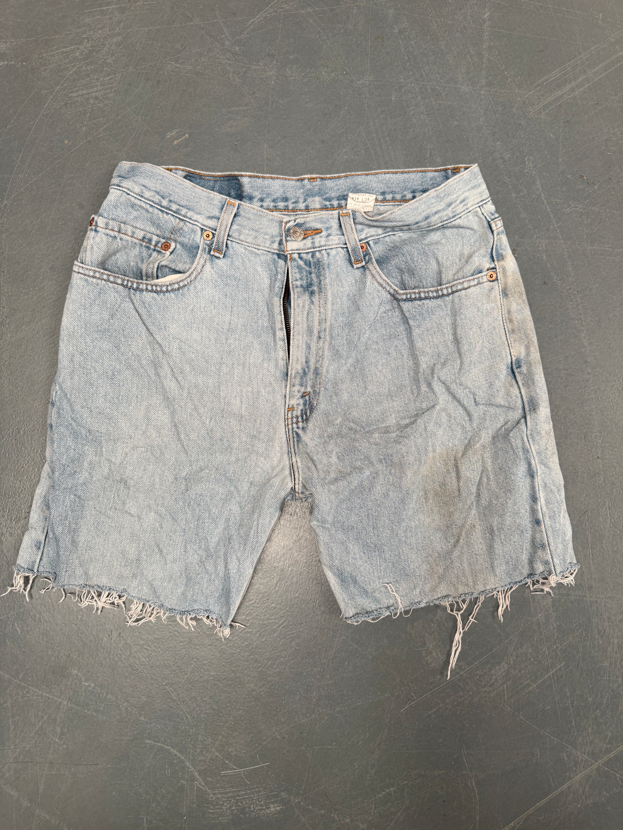 Vintage Levis Cut Off Denim Shorts - 90s Made - W 32 - SH727