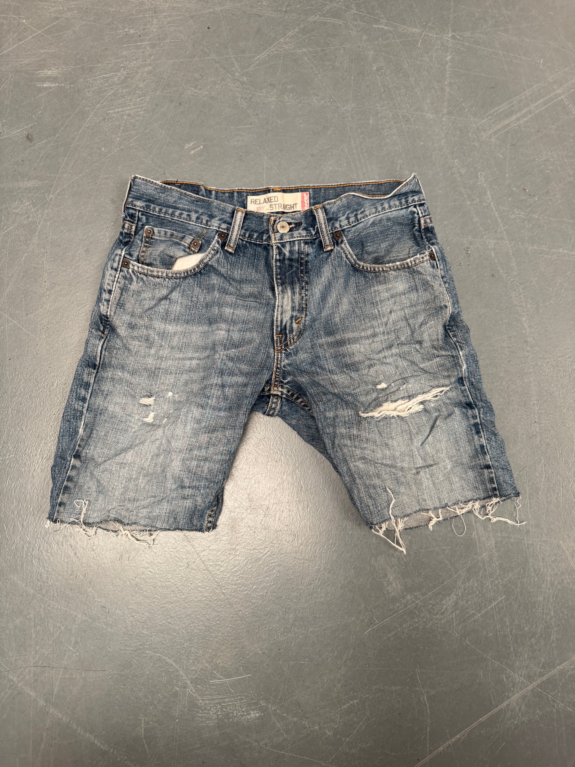 Vintage Levis Cut Off Denim Shorts - 90s Made - W 30 - SH730