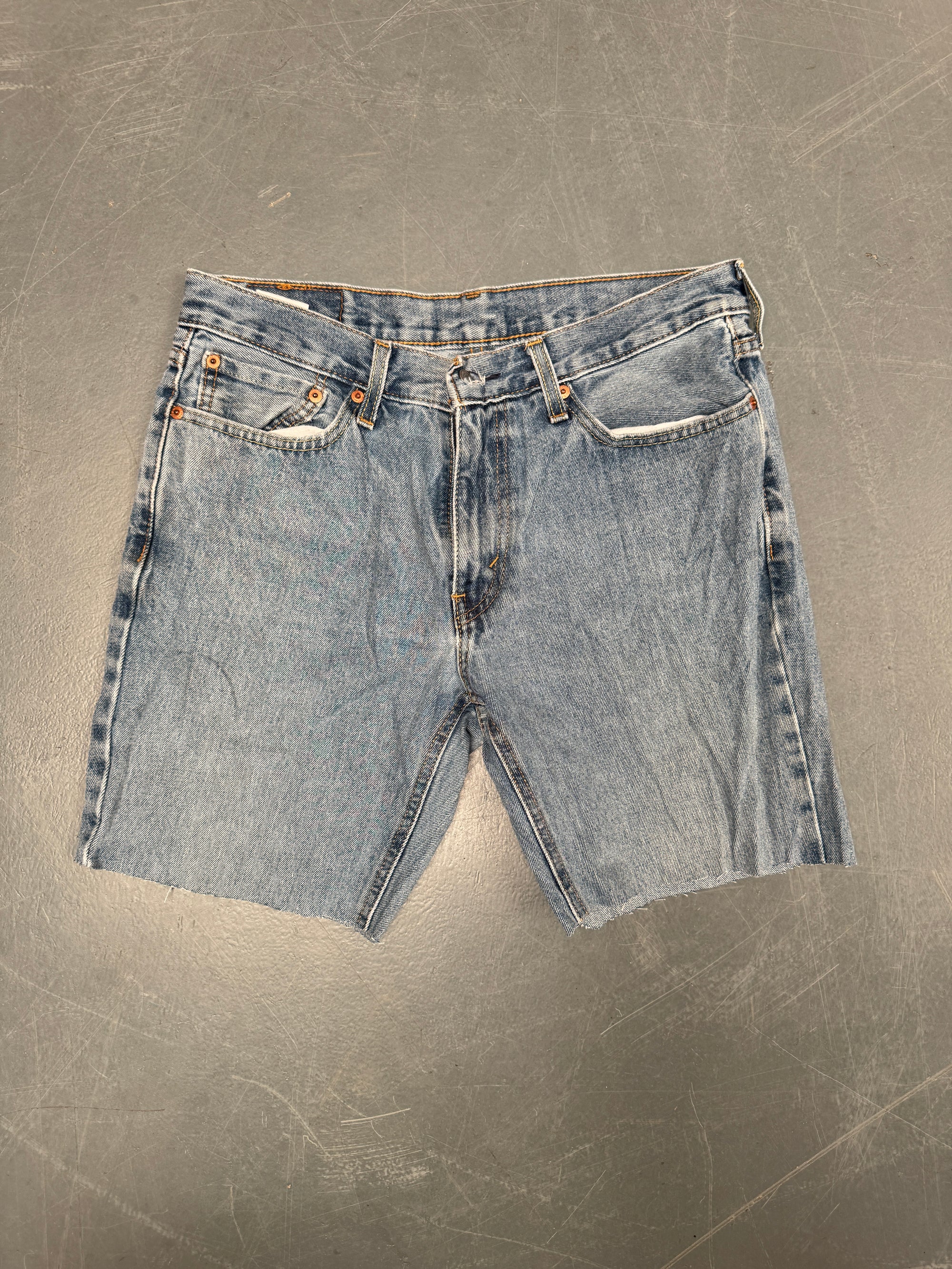 Vintage Levis Cut Off Denim Shorts - 90s Made - W 32 - SH733