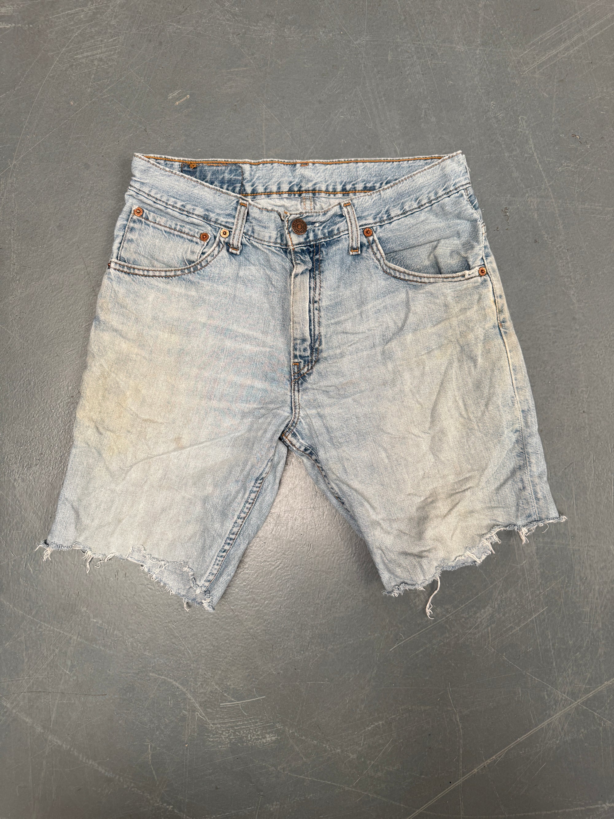 Vintage Levis Cut Off Denim Shorts - 90s Made - W 28 - SH739