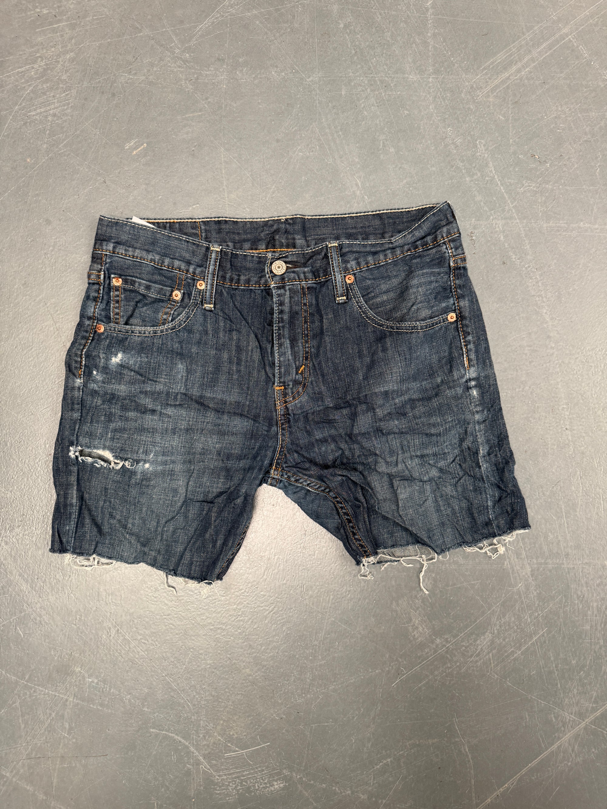 Vintage Levis Cut Off Denim Shorts - 90s Made - W 30 - SH743