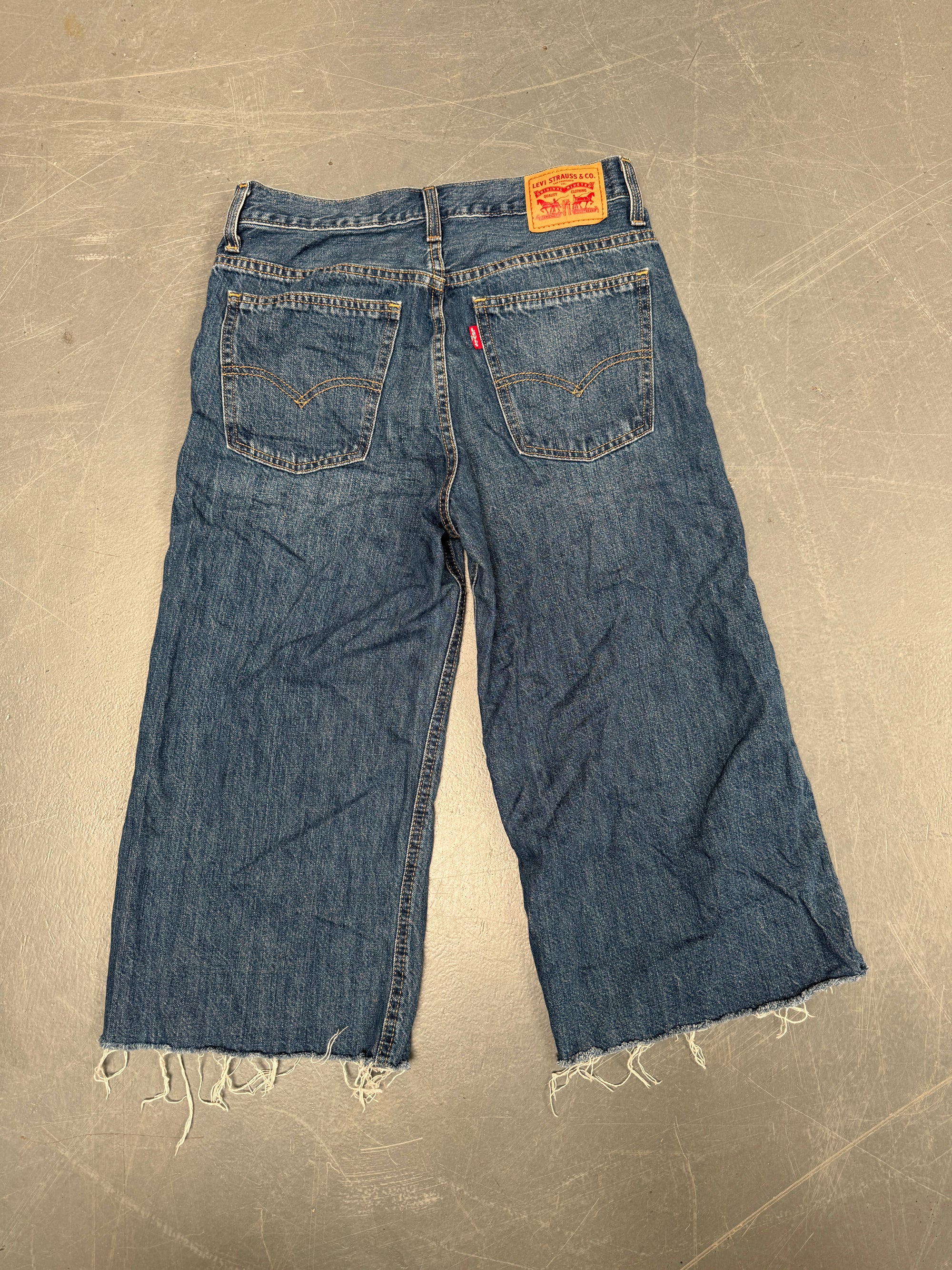 Vintage Levis Cut Off Denim Shorts - 90s Made - W 28 - SH746