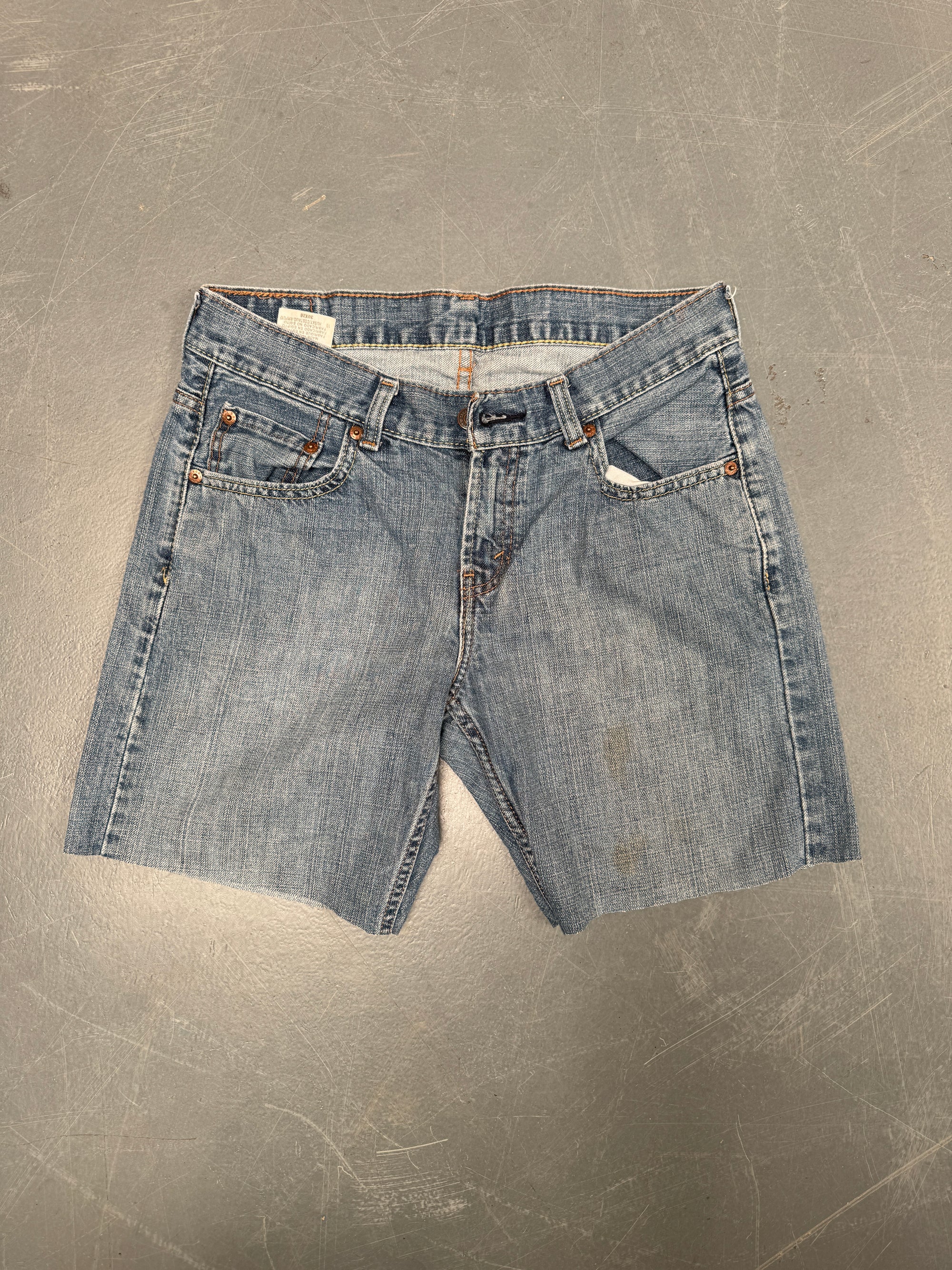 Vintage Levis Cut Off Denim Shorts - 90s Made - W 30 - SH748