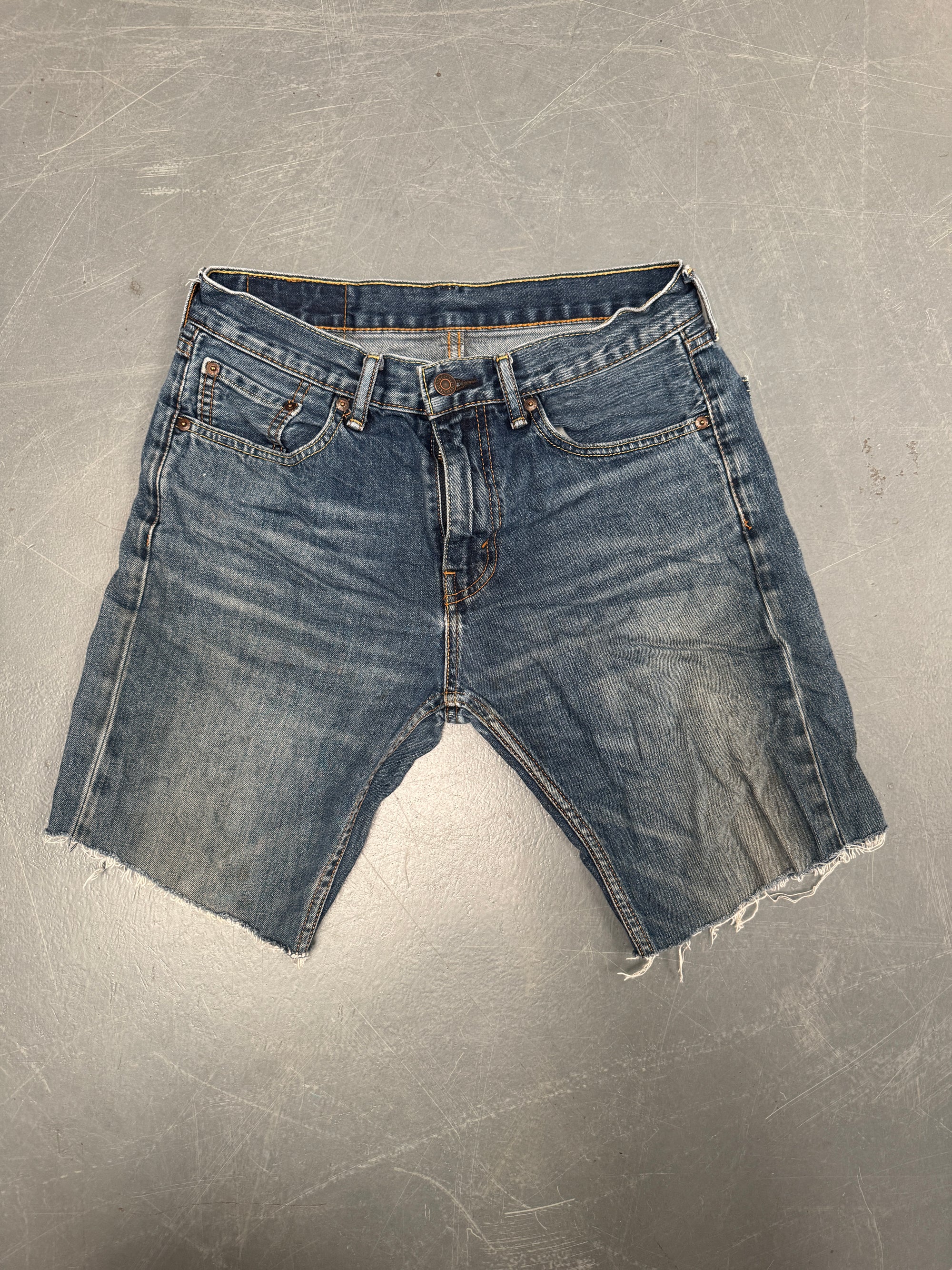 Vintage Levis Cut Off Denim Shorts - 90s Made - W 30 - SH761