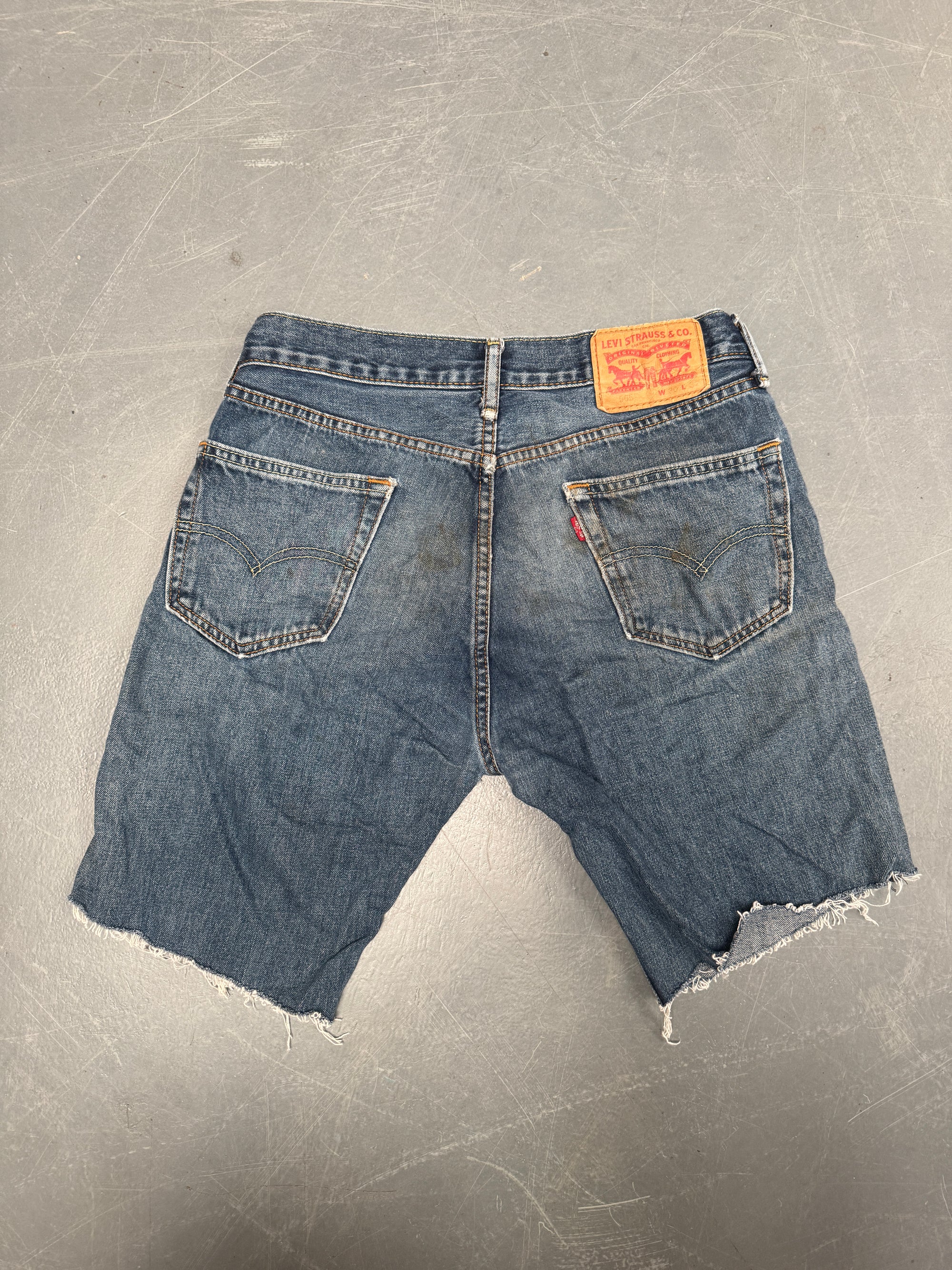 Vintage Levis Cut Off Denim Shorts - 90s Made - W 30 - SH761