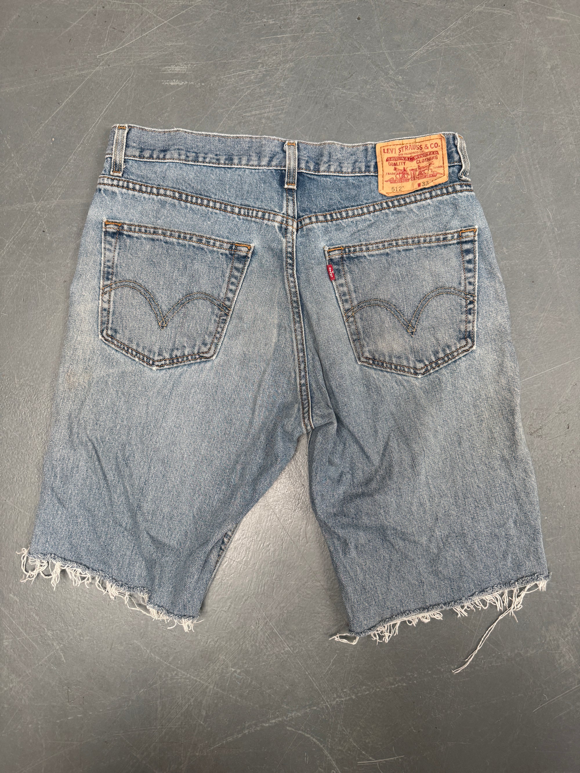 Vintage Levis Cut Off Denim Shorts - 90s Made - W 30 - SH763