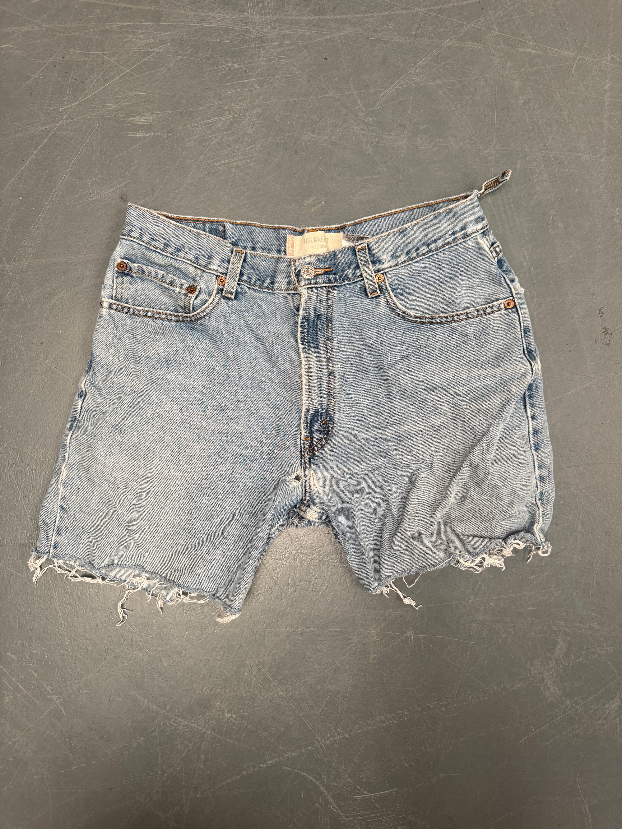 Vintage Levis Cut Off Denim Shorts - 90s Made - W 32 - SH776