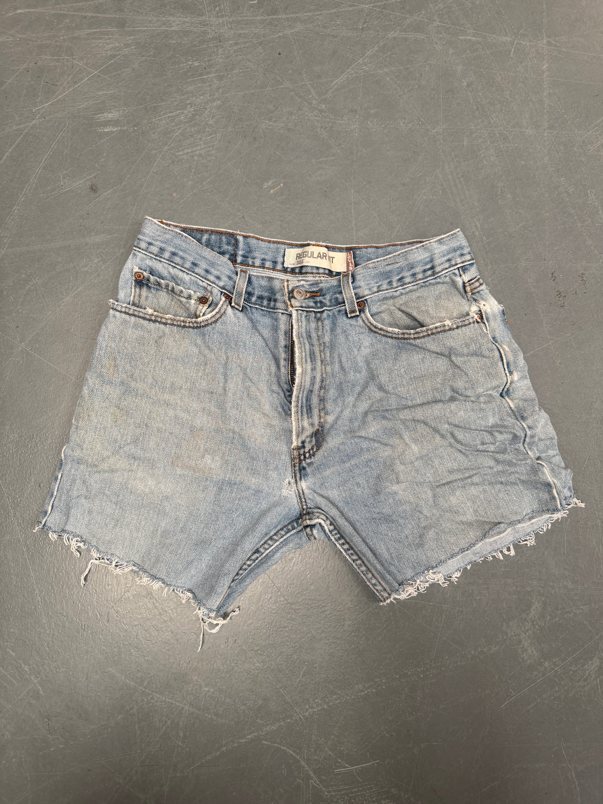 Vintage Levis Cut Off Denim Shorts - 90s Made - W 30 - SH782