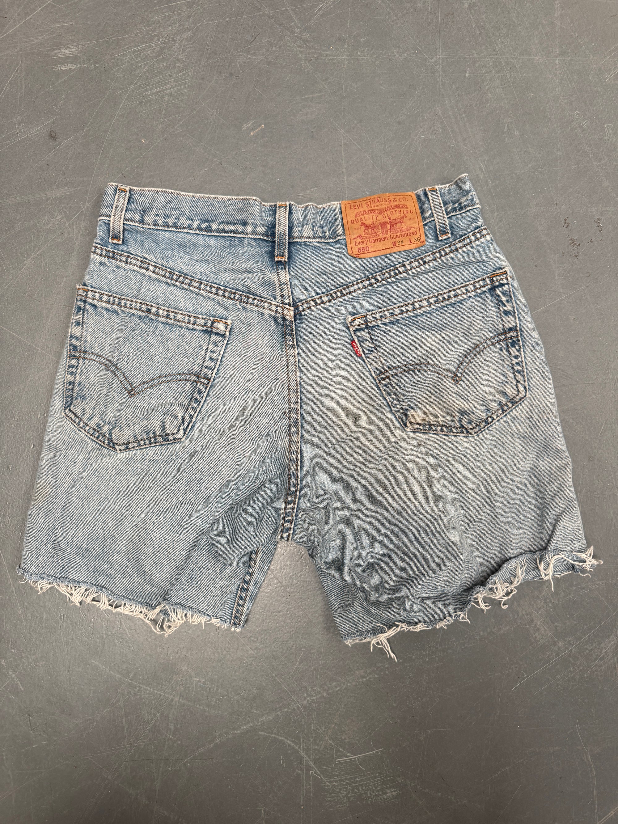 Vintage Levis Cut Off Denim Shorts - 90s Made - W 30 - SH790