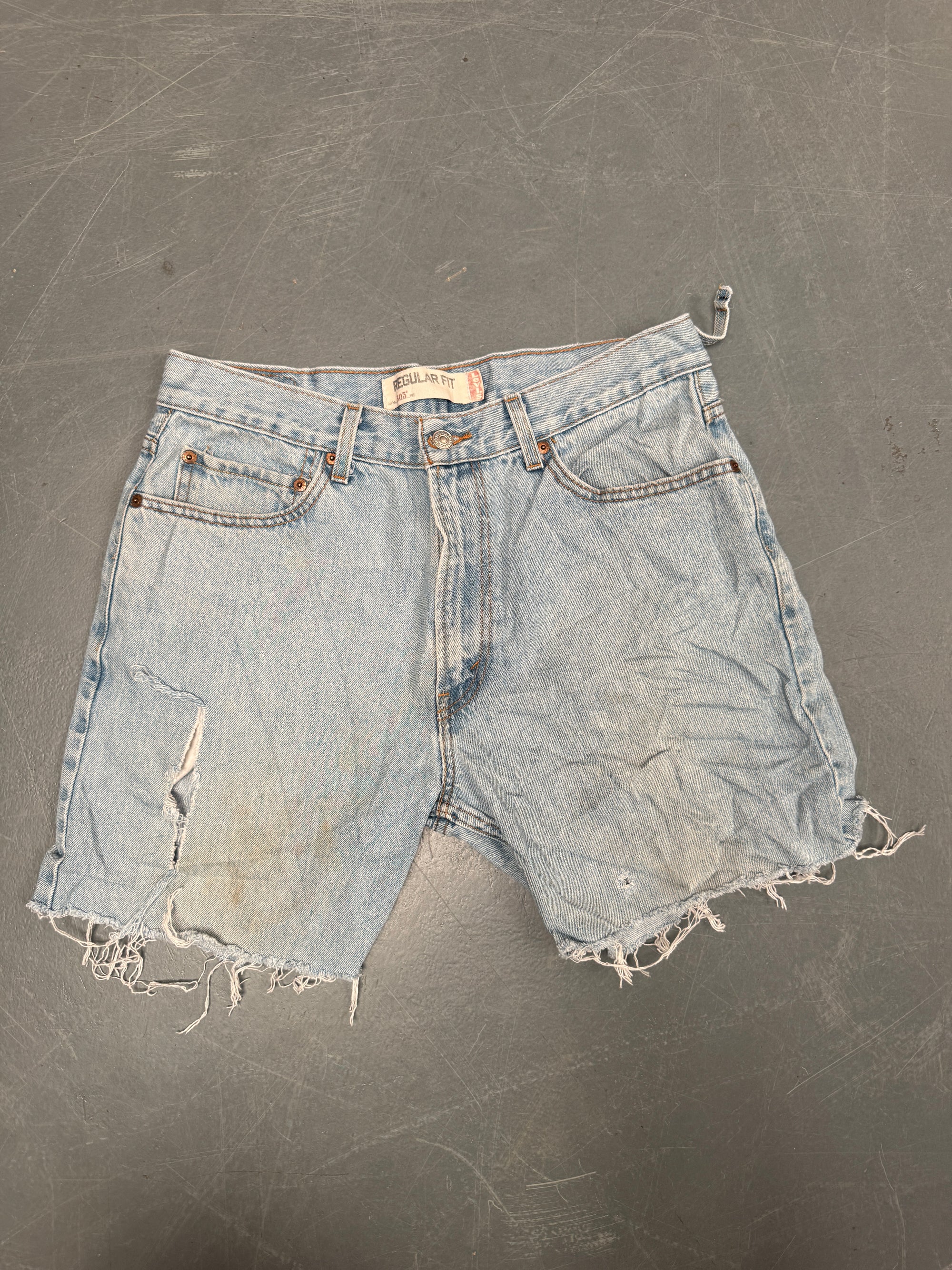 Vintage Levis Cut Off Denim Shorts - 90s Made - W 32 - SH822