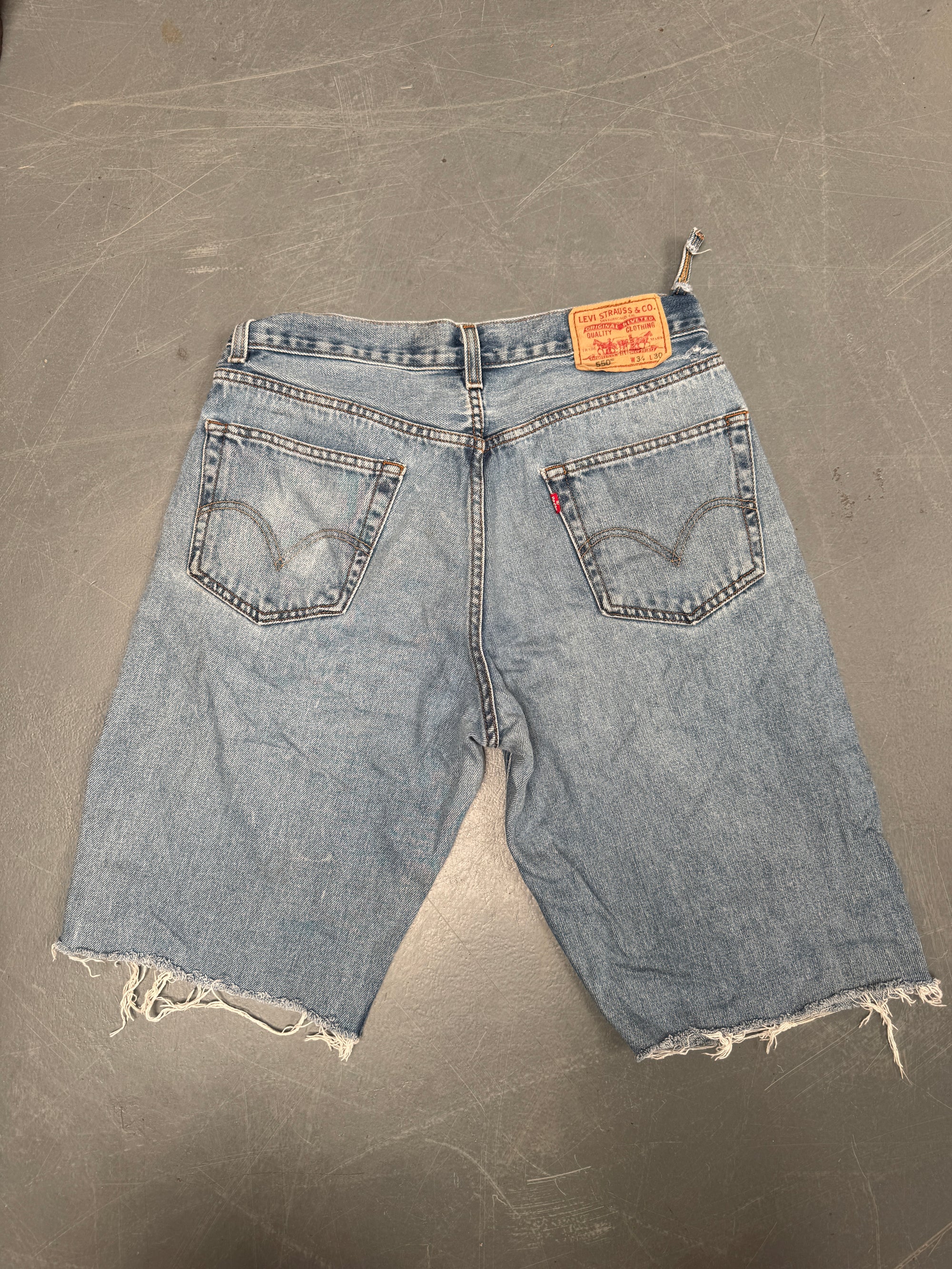 Vintage Levis Cut Off Denim Shorts - 90s Made - W 30 - SH826