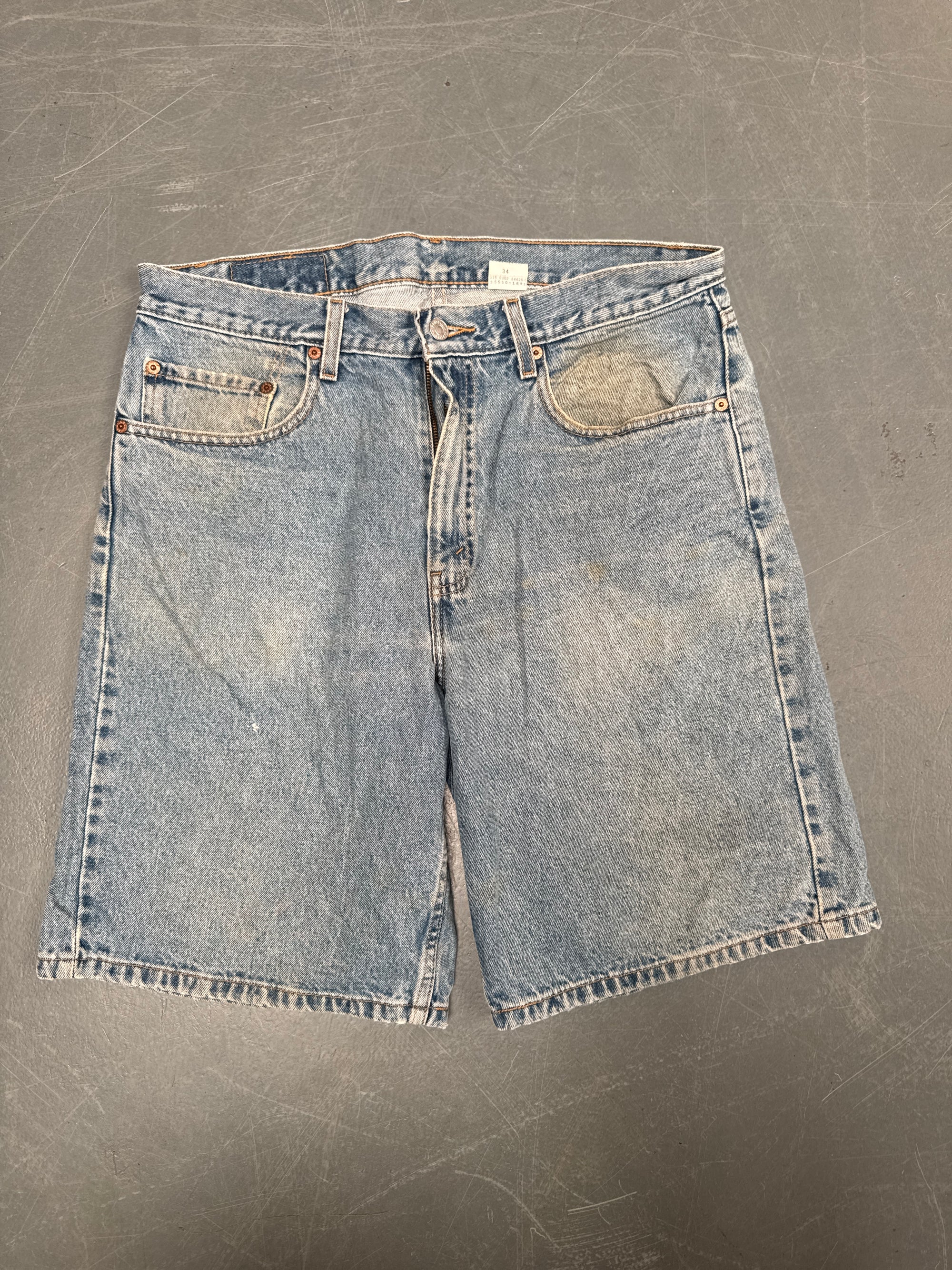 Vintage Levis Cut Off Denim Shorts - 90s Made - W 34 - SH834