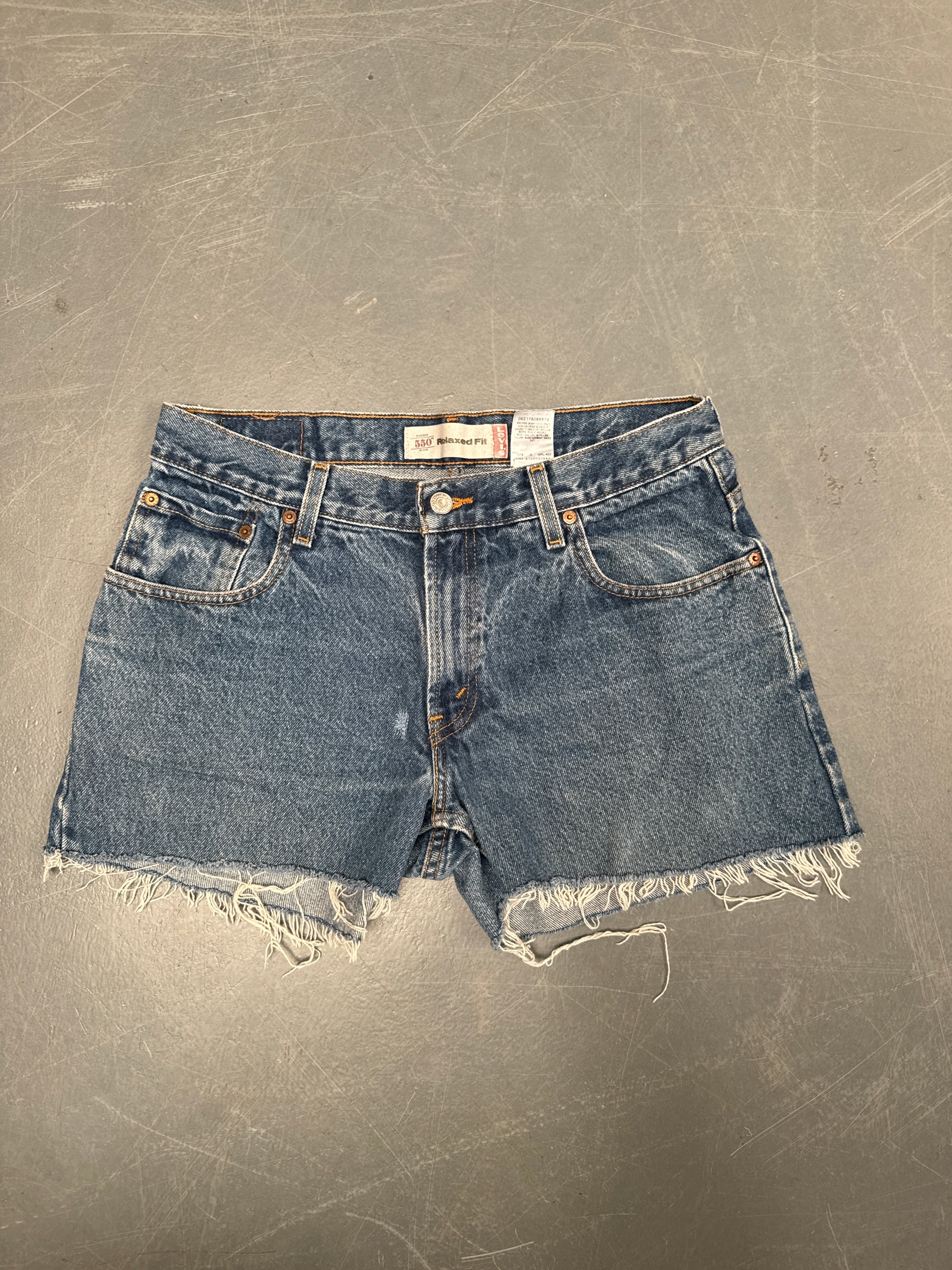 Vintage Levis Cut Off Denim Shorts - 90s Made - W 30 - SH838