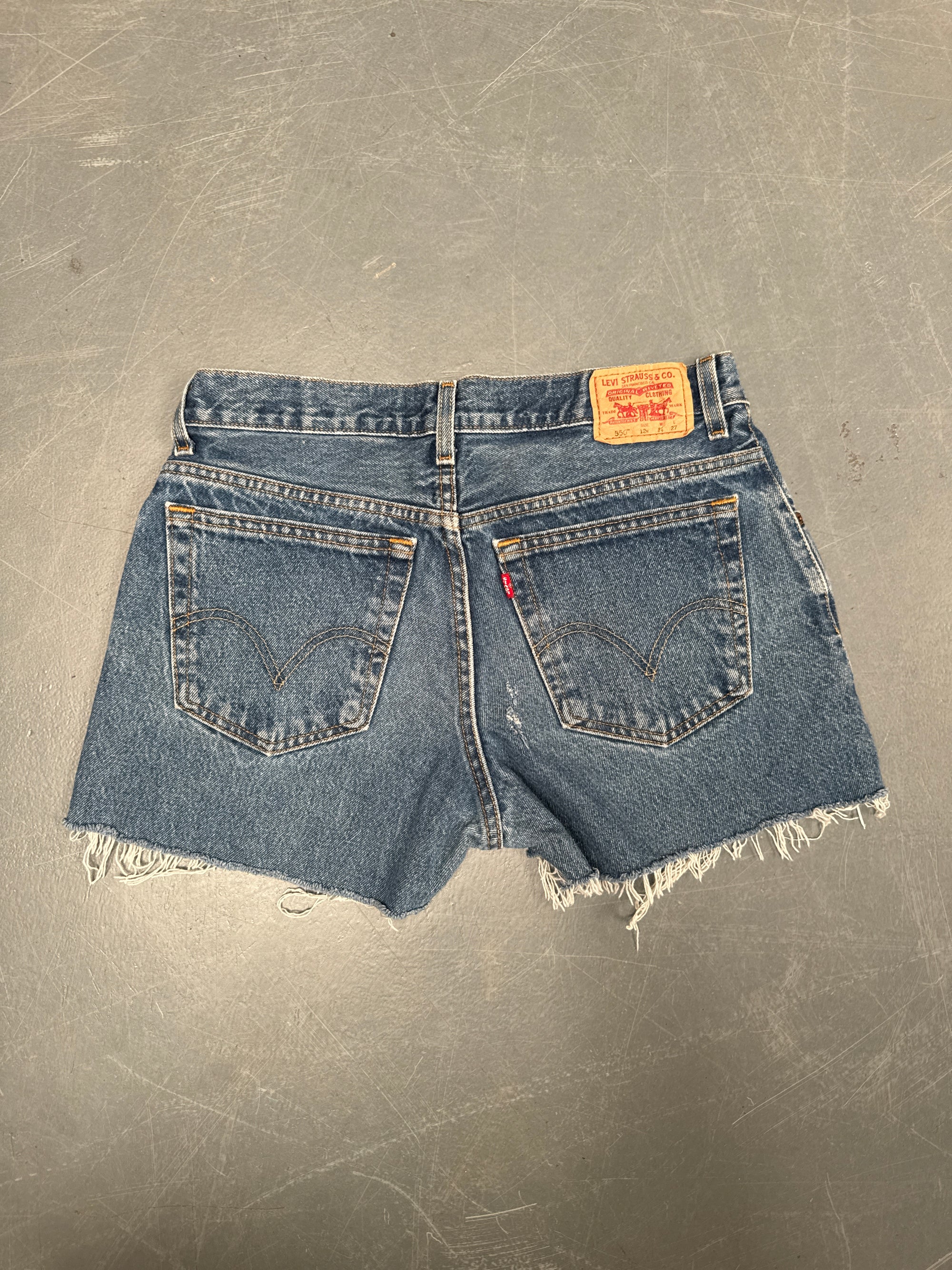 Vintage Levis Cut Off Denim Shorts - 90s Made - W 30 - SH838