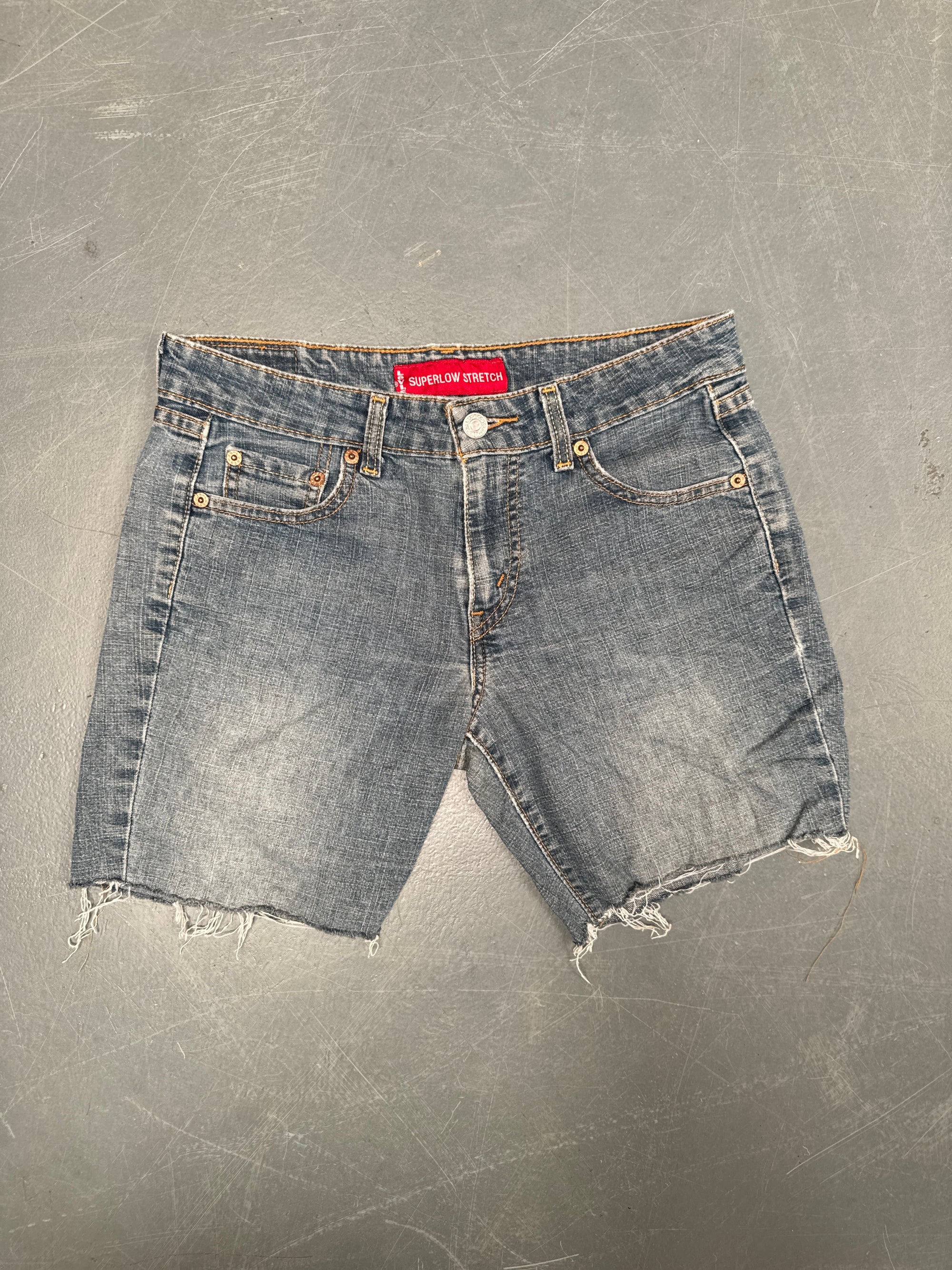 Vintage Levis Cut Off Denim Shorts - 90s Made - W 30 - SH841