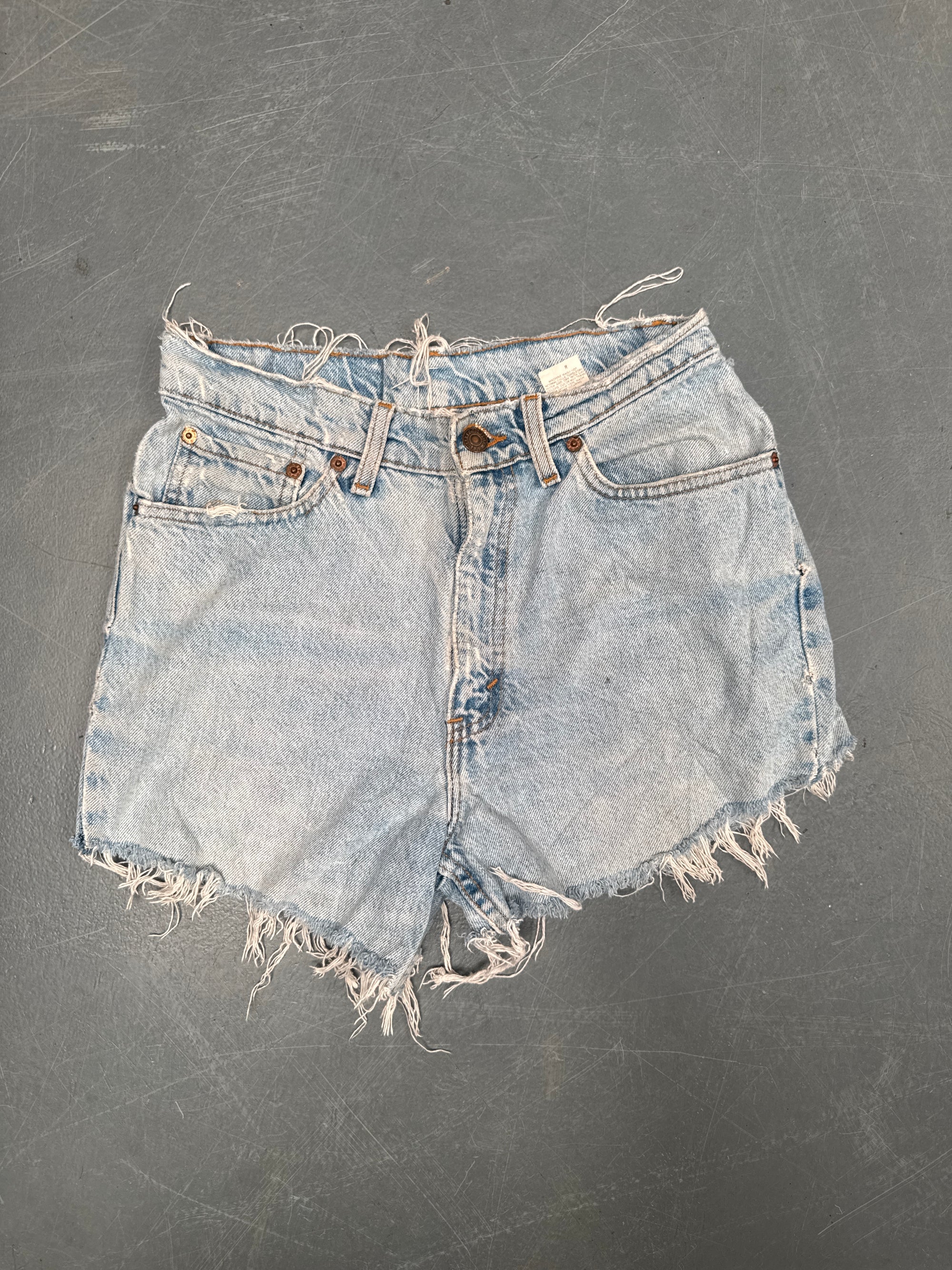 Vintage Levis Cut Off Denim Shorts - 90s Made - W 26 - SH844