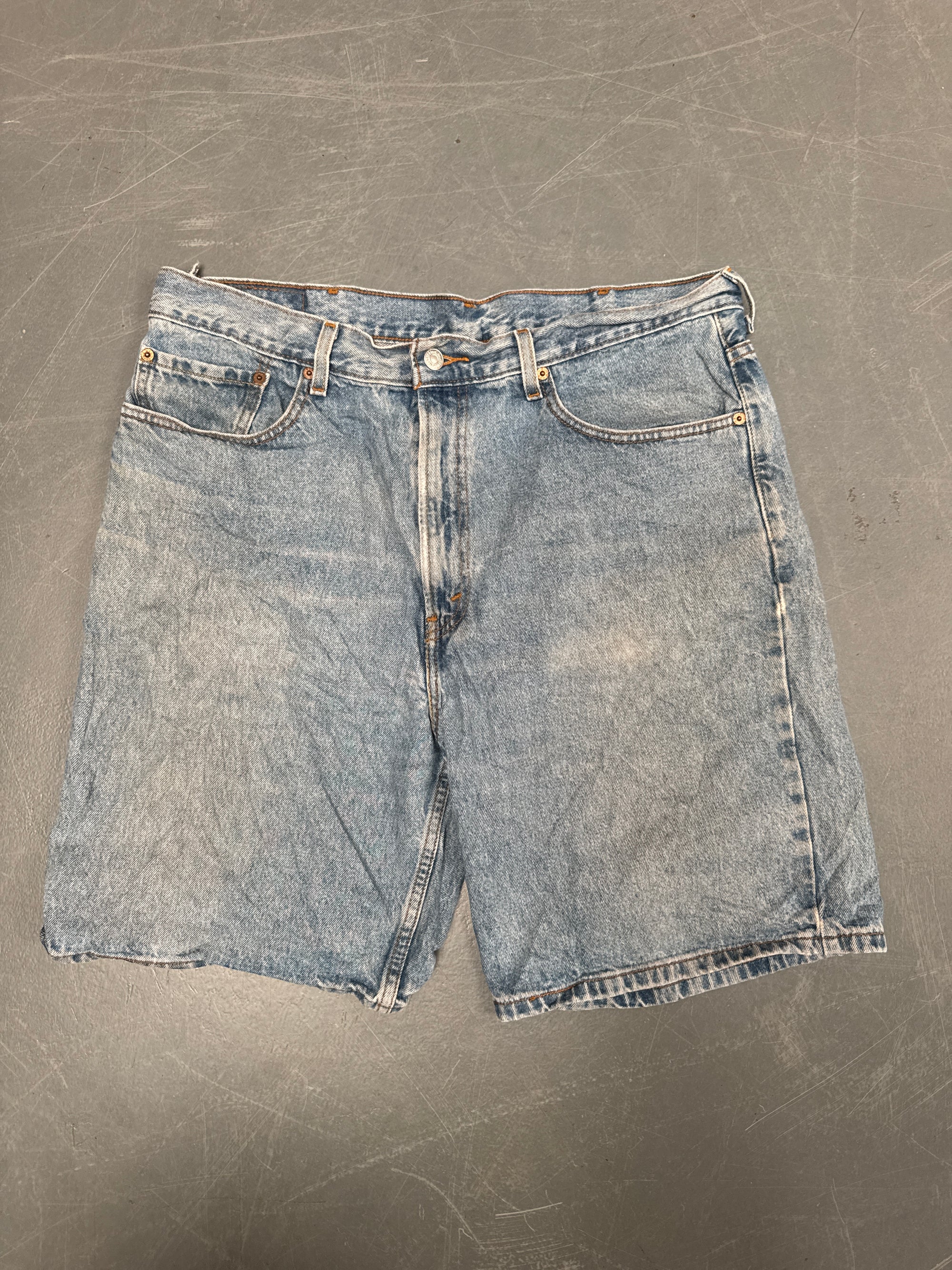 Vintage Levis Cut Off Denim Shorts - 90s Made - W 36 - SH847