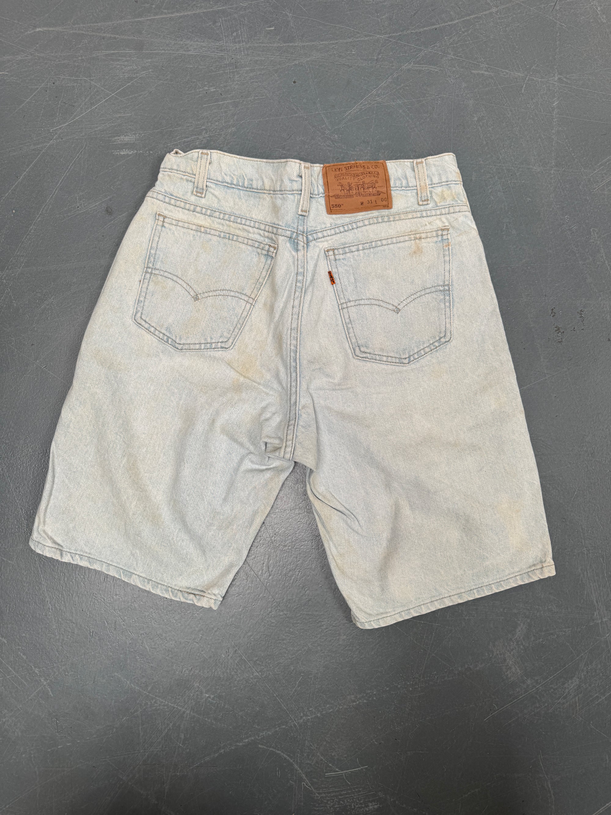 Vintage Levis Cut Off Denim Shorts - 90s Made - W 28 - SH859