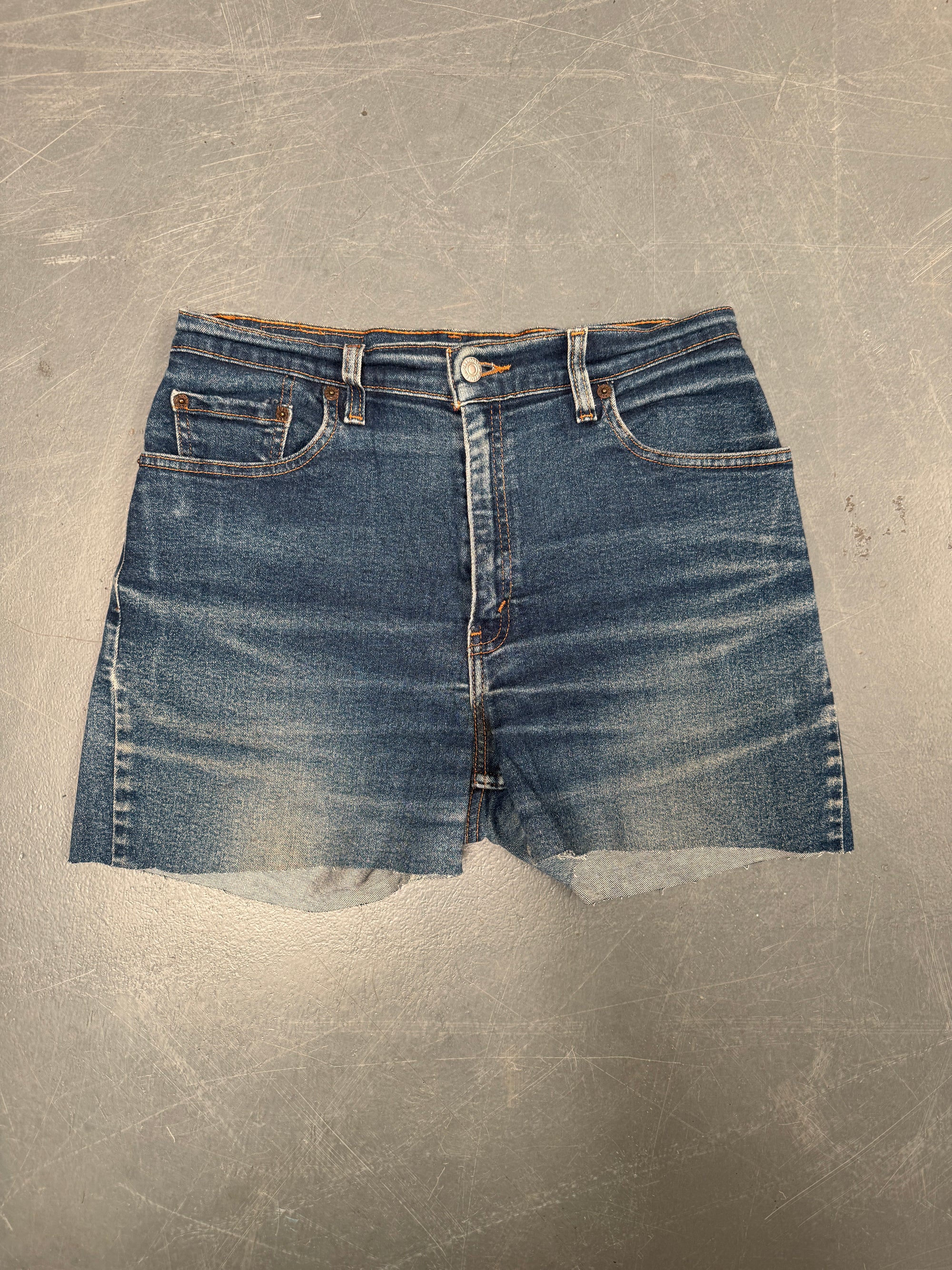 Vintage Levis Cut Off Denim Shorts - 90s Made - W 30 - SH860