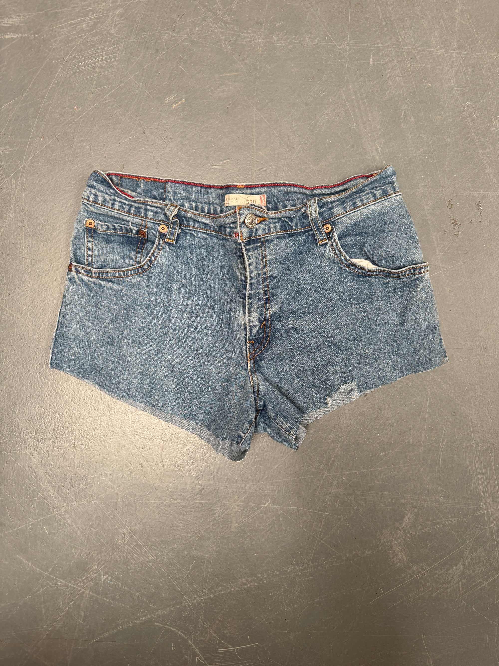 Vintage Levis Cut Off Denim Shorts - 90s Made - W 28 - SH862